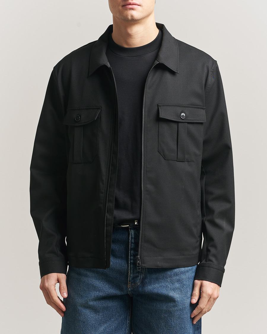 Men | Shirts | Tiger of Sweden | Barnaby Technical Overshirt Black