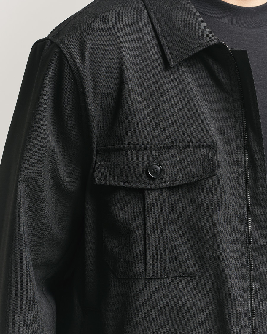 Men | Shirts | Tiger of Sweden | Barnaby Technical Overshirt Black