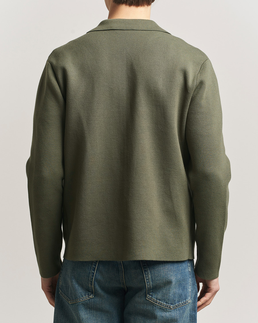 Men | Sweaters & Knitwear | Tiger of Sweden | Celyn Knitted Full Zip Kalamata Green