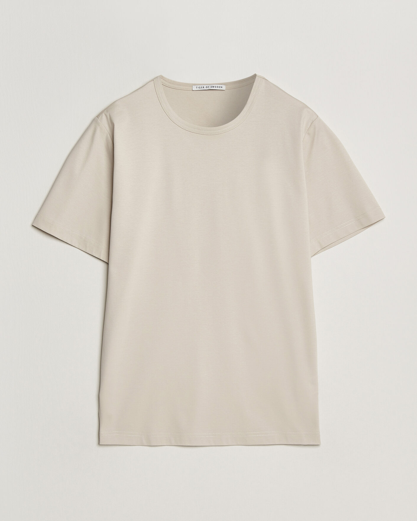 Men | T-Shirts | Tiger of Sweden | Olaf Mercerized Cotton T-Shirt Seline Grey