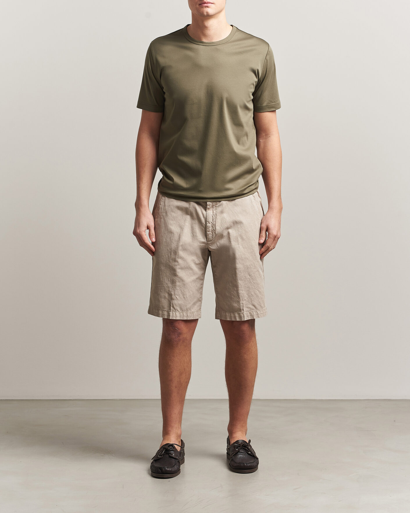 Men | T-Shirts | Tiger of Sweden | Olaf Mercerized Cotton T-Shirt Kalamata Green