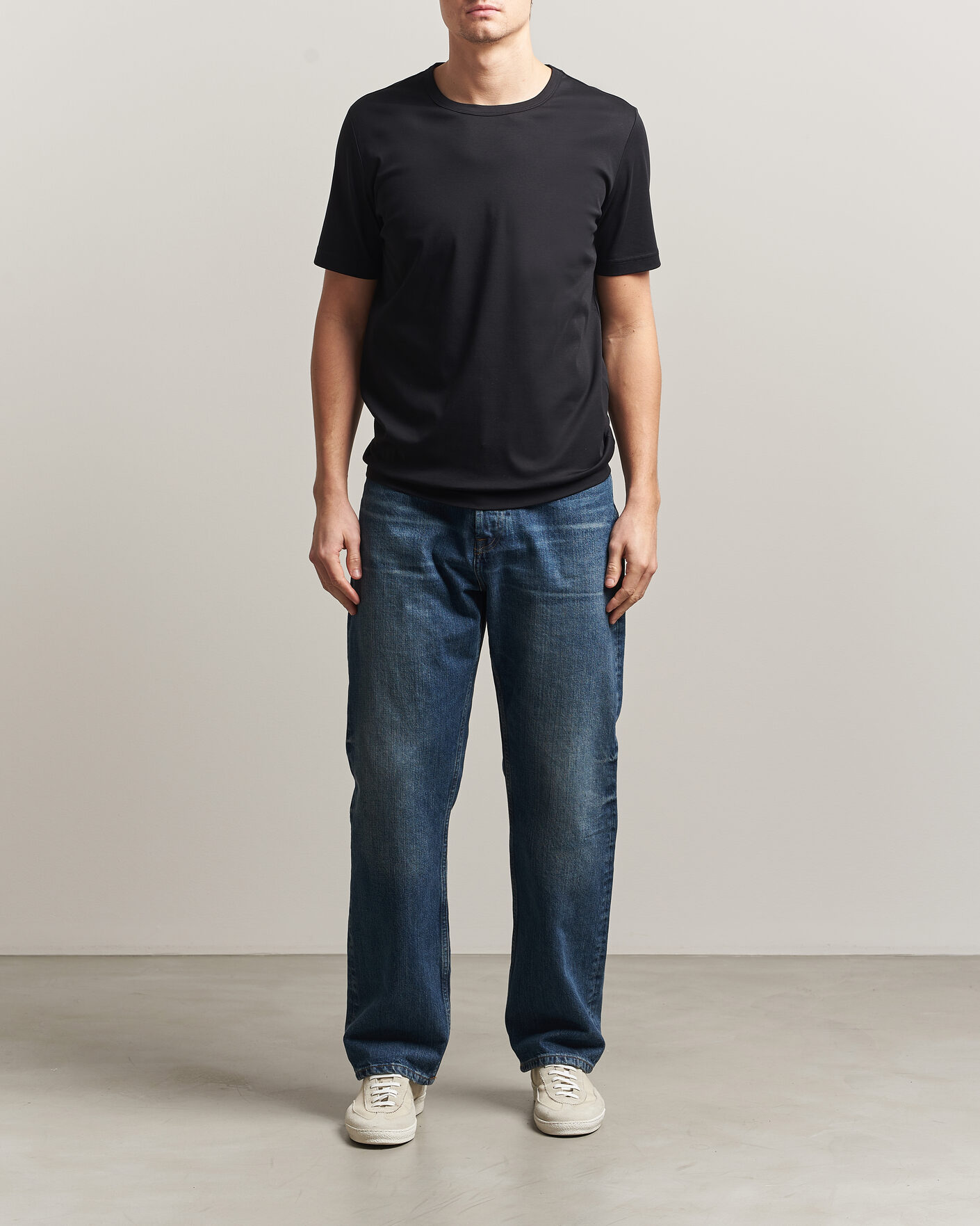 Men | T-Shirts | Tiger of Sweden | Olaf Mercerized Cotton T-Shirt Black