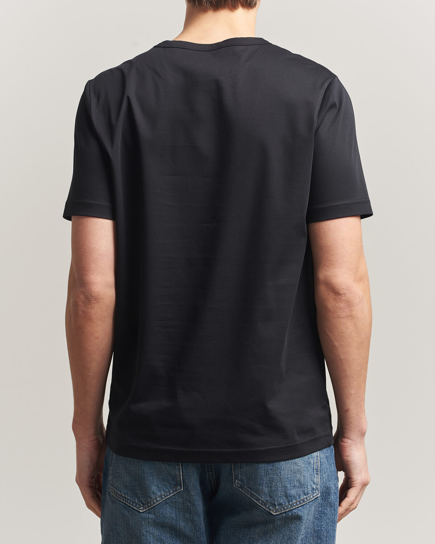 Men | T-Shirts | Tiger of Sweden | Olaf Mercerized Cotton T-Shirt Black