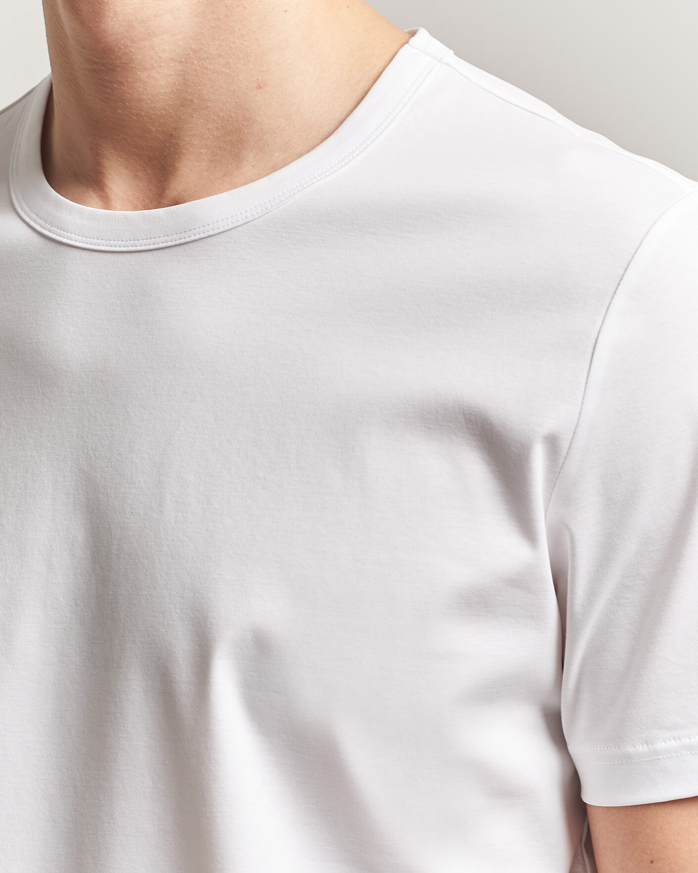 Men | T-Shirts | Tiger of Sweden | Olaf Mercerized Cotton T-Shirt Pure White