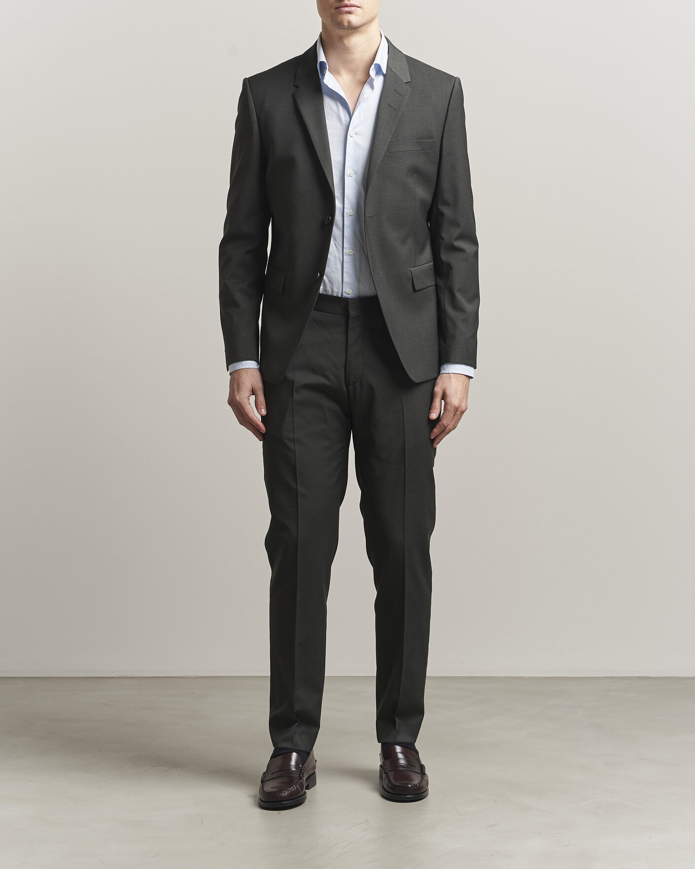 Men | Blazers | Tiger of Sweden | Jamie Wool Travel Suit Blazer Olive Extreme