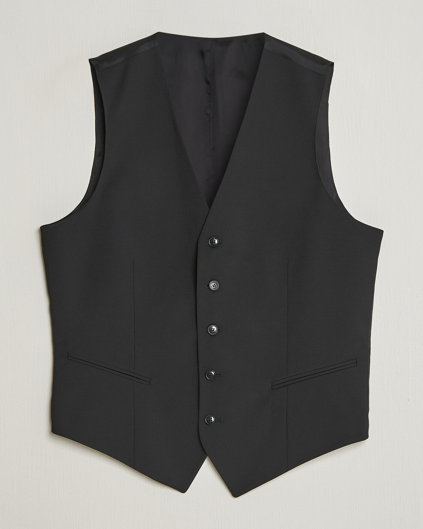 Men | Gilets | Tiger of Sweden | Winston Wool Travel Waistcoat Black