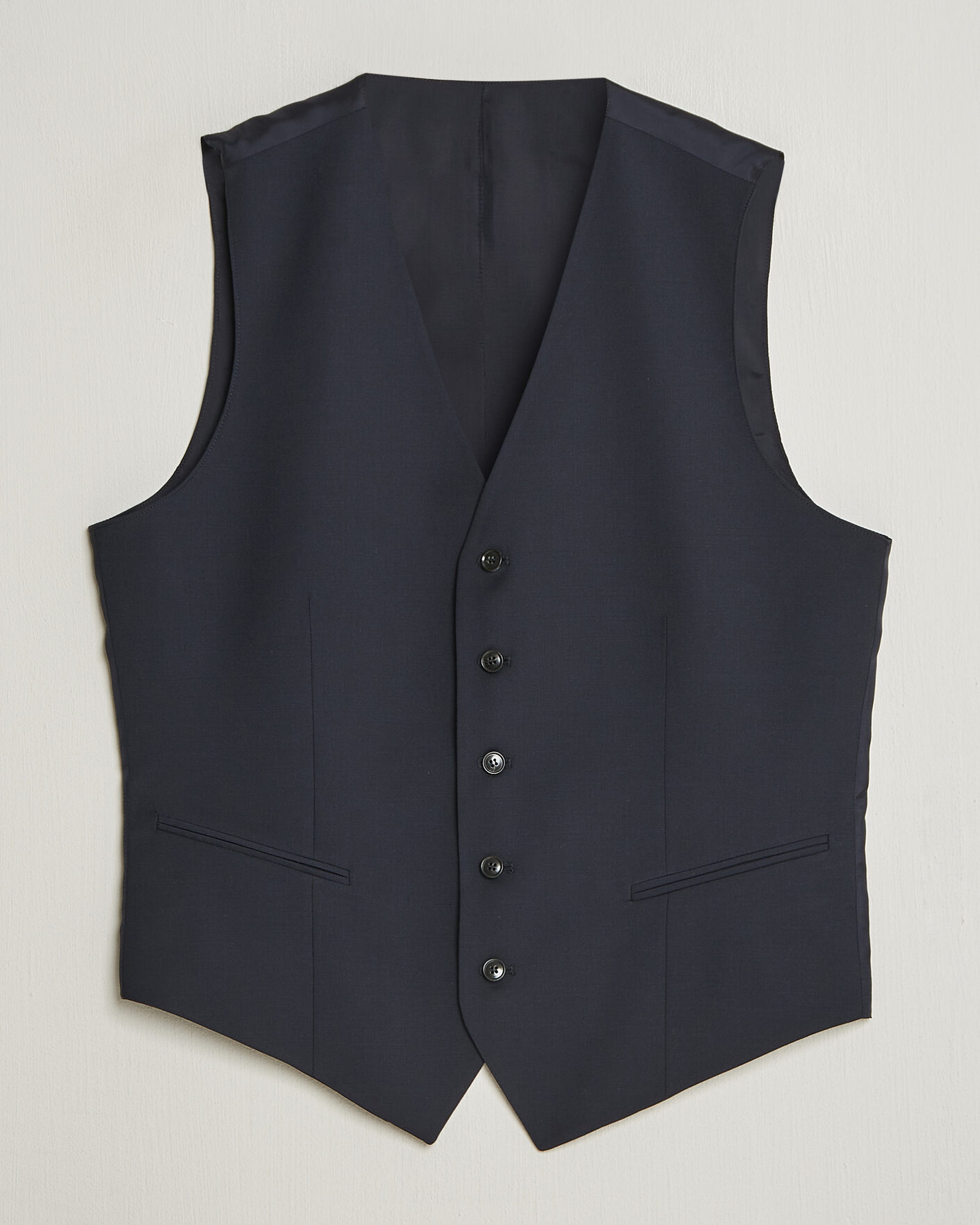 Tiger of Sweden Winston Wool Travel Waistcoat Dark Ink at