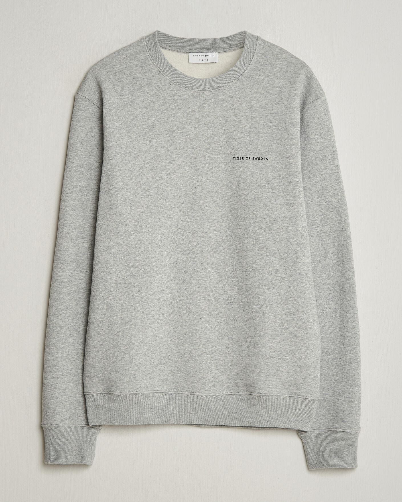 Men | Sweaters & Knitwear | Tiger of Sweden | Emerson Crew Neck Sweatshirt Grey Melange