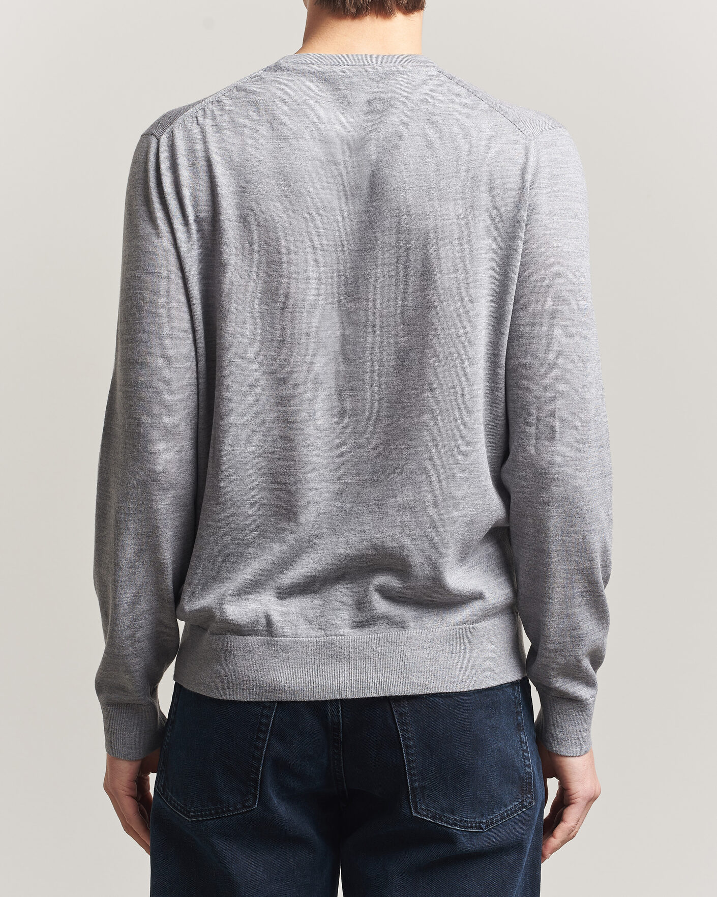 Men | Sweaters & Knitwear | Tiger of Sweden | Connor Crew Neck Pullover Grey Melange