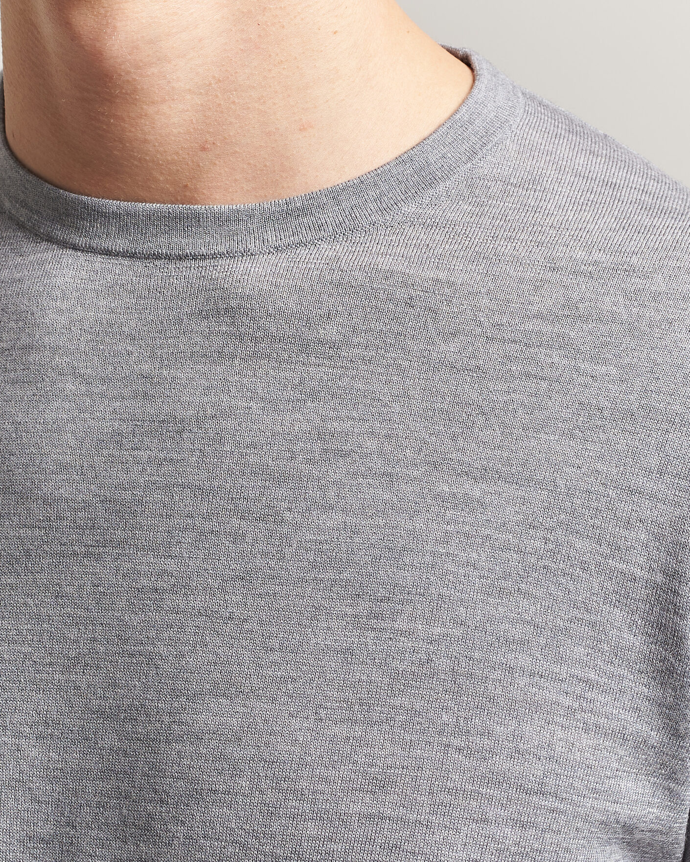Men | Sweaters & Knitwear | Tiger of Sweden | Connor Crew Neck Pullover Grey Melange