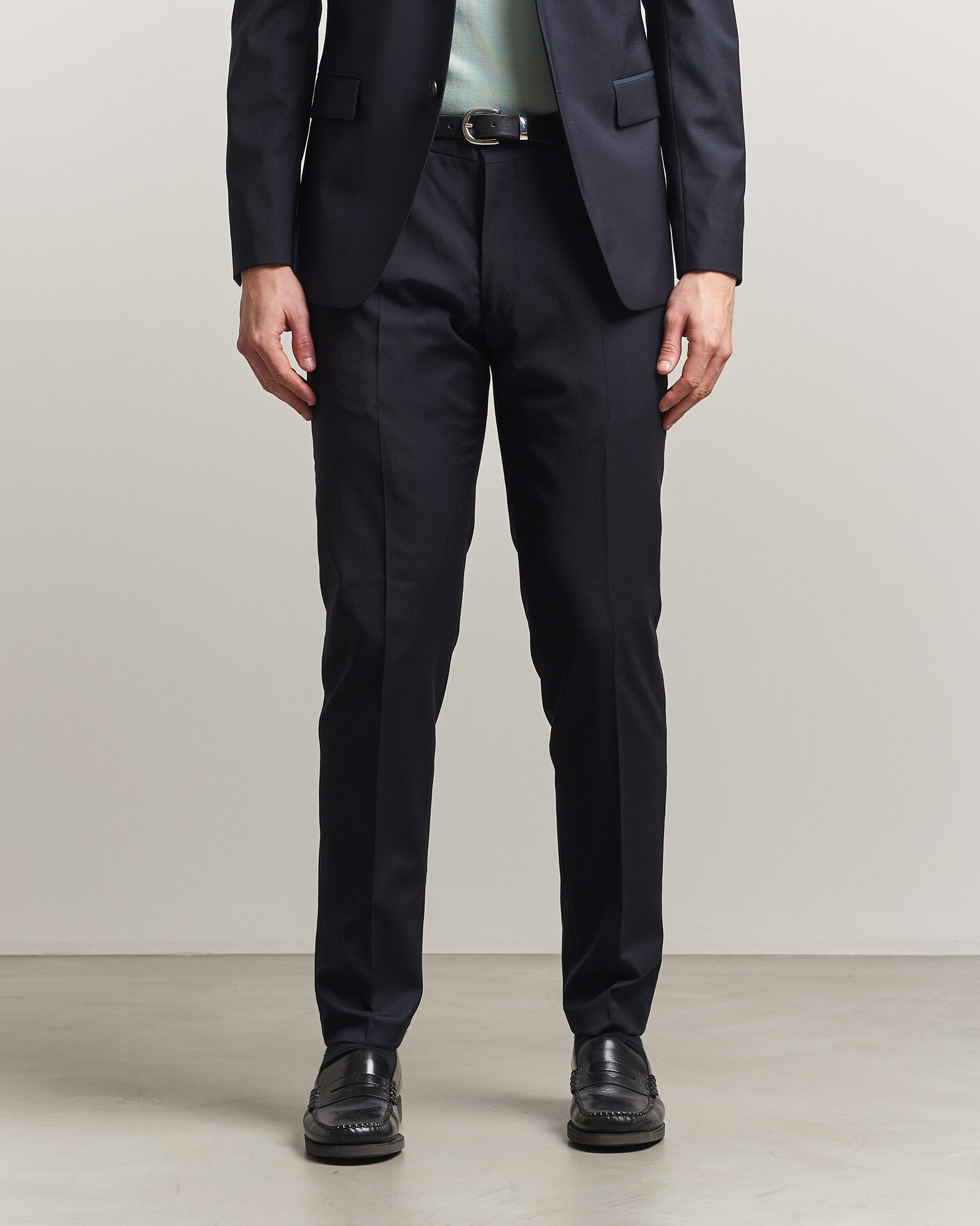 Men | Trousers | Tiger of Sweden | Tenuta Wool Travel Suit Trousers Dark Ink