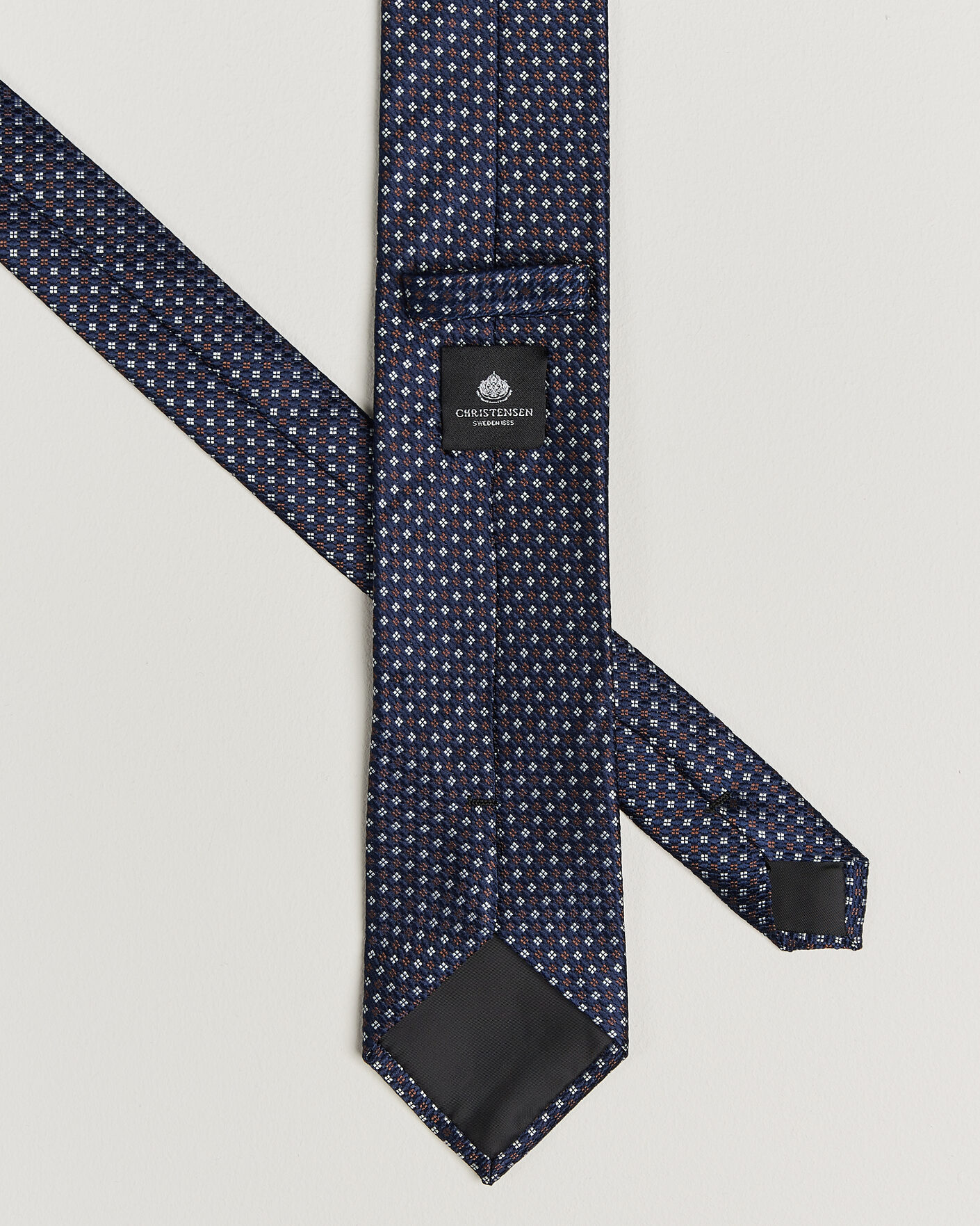 Men | Ties | Amanda Christensen | Box Set Printed Silk 8cm Tie With Pocket Square Navy/Brown