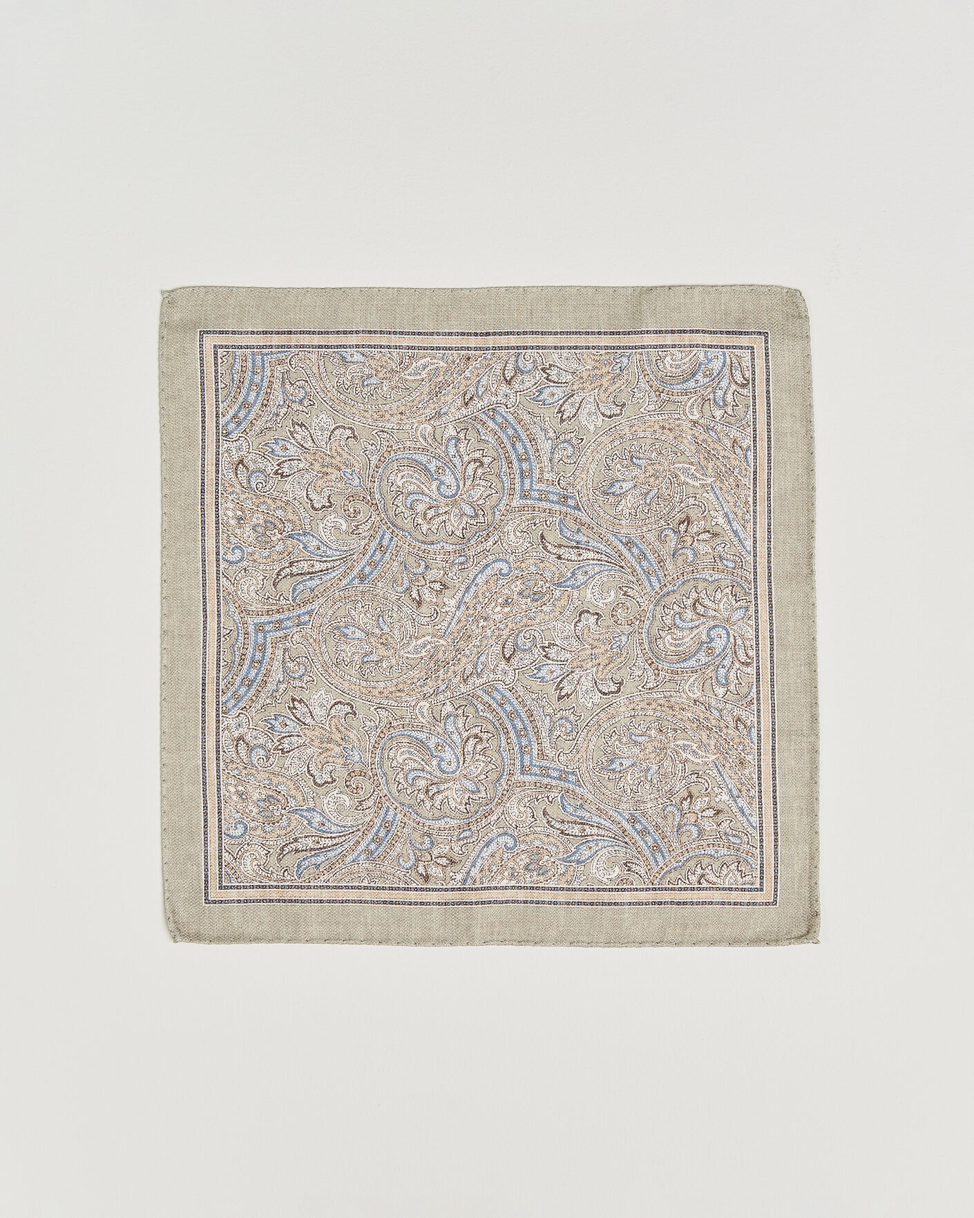 Men | Pocket Squares | Amanda Christensen | Silk Shappe Double Faced Pocket Square Green