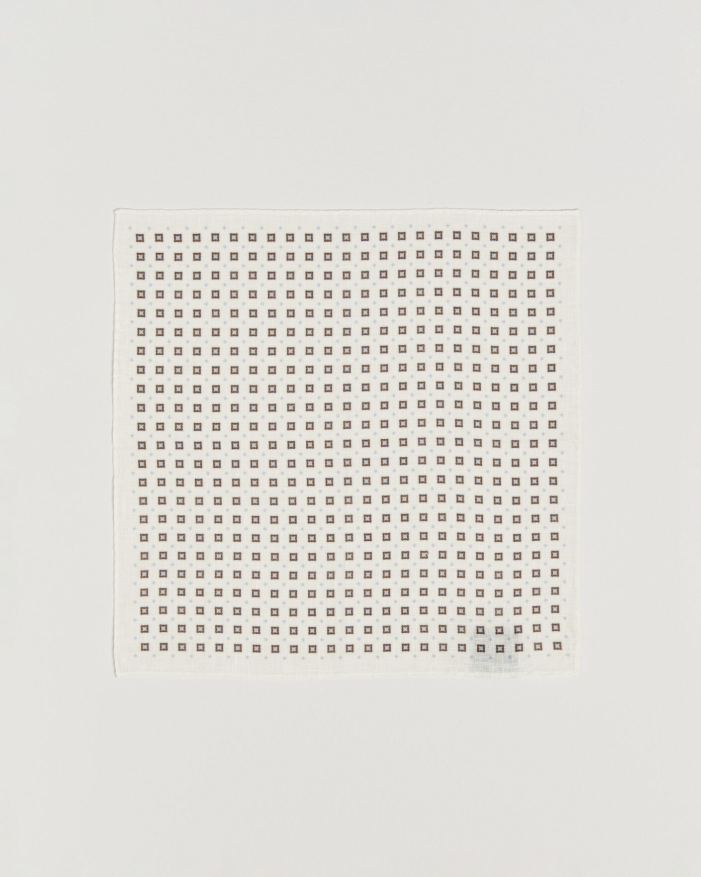 Men | Pocket Squares | Amanda Christensen | Linen Medallion Pocket Square Cream