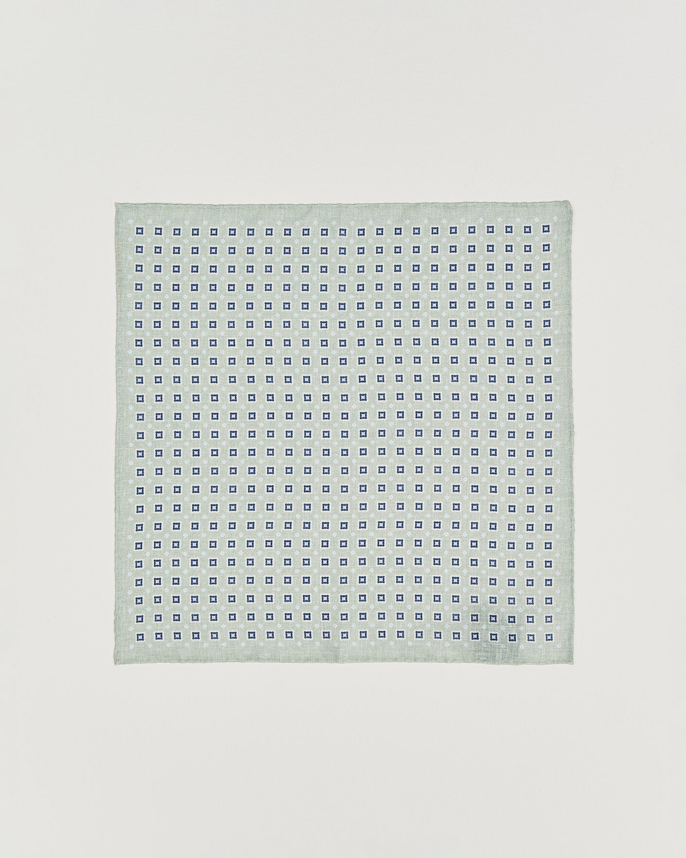 Men | Pocket Squares | Amanda Christensen | Linen Medallion Pocket Square Green