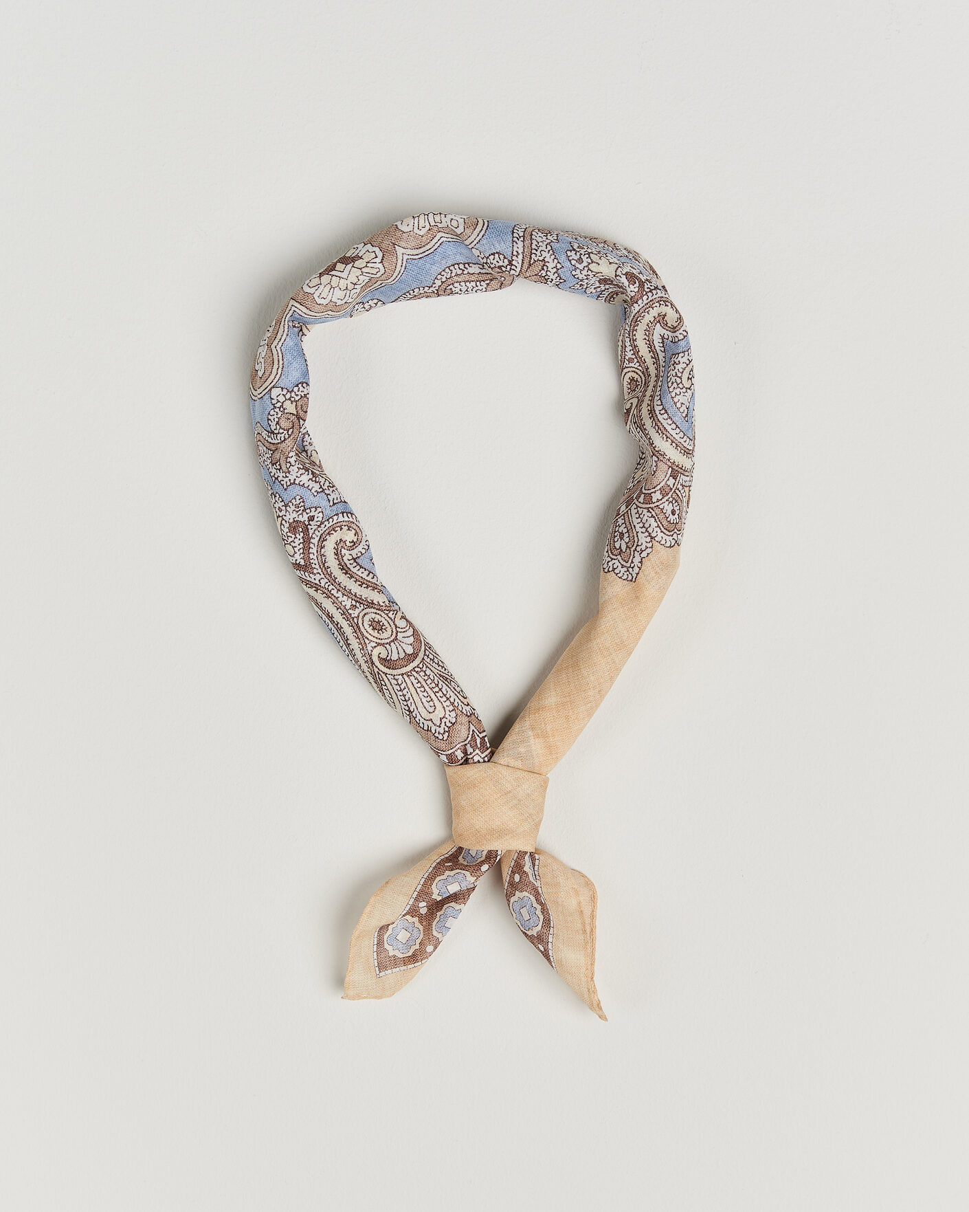 Men | Dress Scarves | Amanda Christensen | Cotton Voilé Large Paisley Bandana Yellow