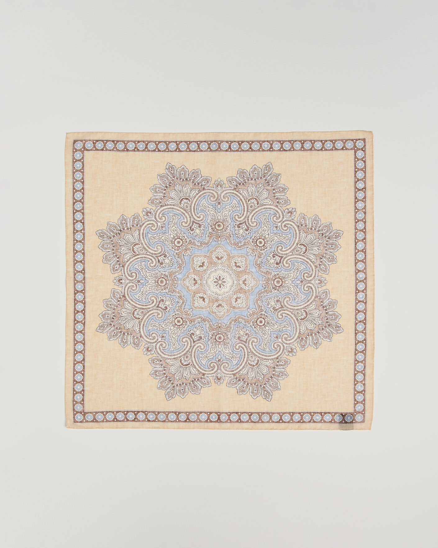 Men | Dress Scarves | Amanda Christensen | Cotton Voilé Large Paisley Bandana Yellow