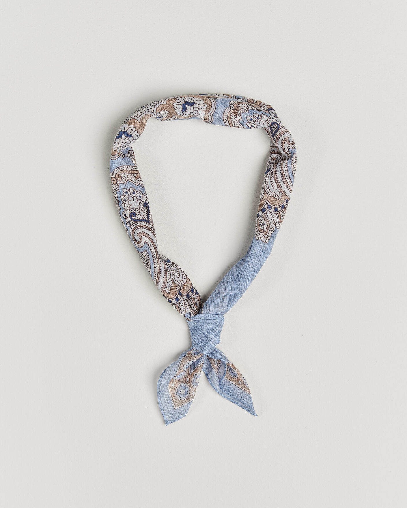Amanda Christensen Cotton Voilé Large Paisley Bandana Blue at