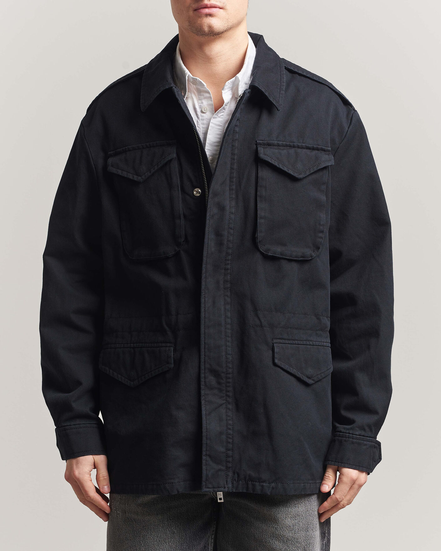 Filippa K Cotton Field Jacket Black at CareOfCarl.com