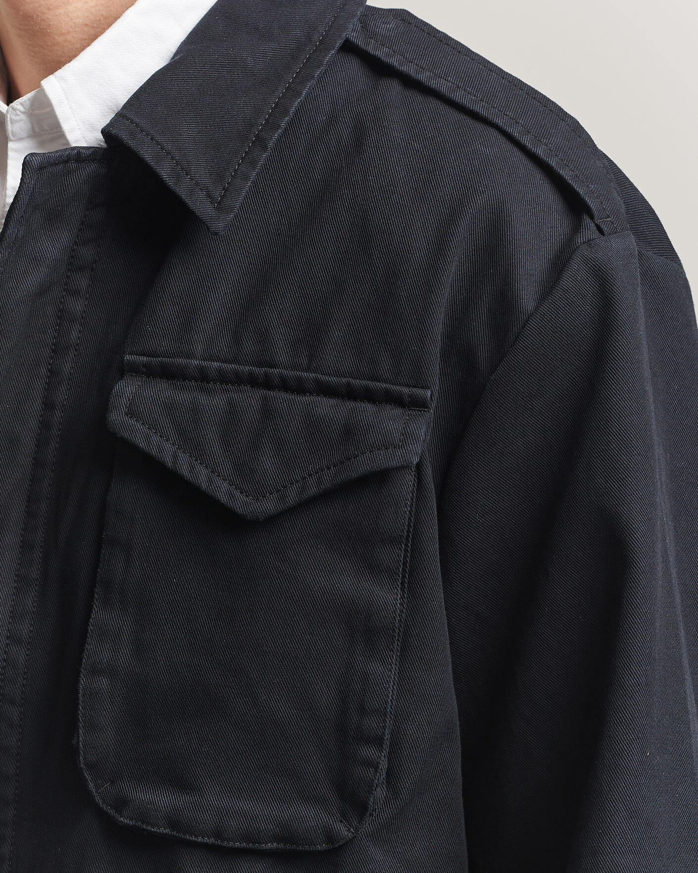 Men | Coats & Jackets | Filippa K | Cotton Field Jacket Black