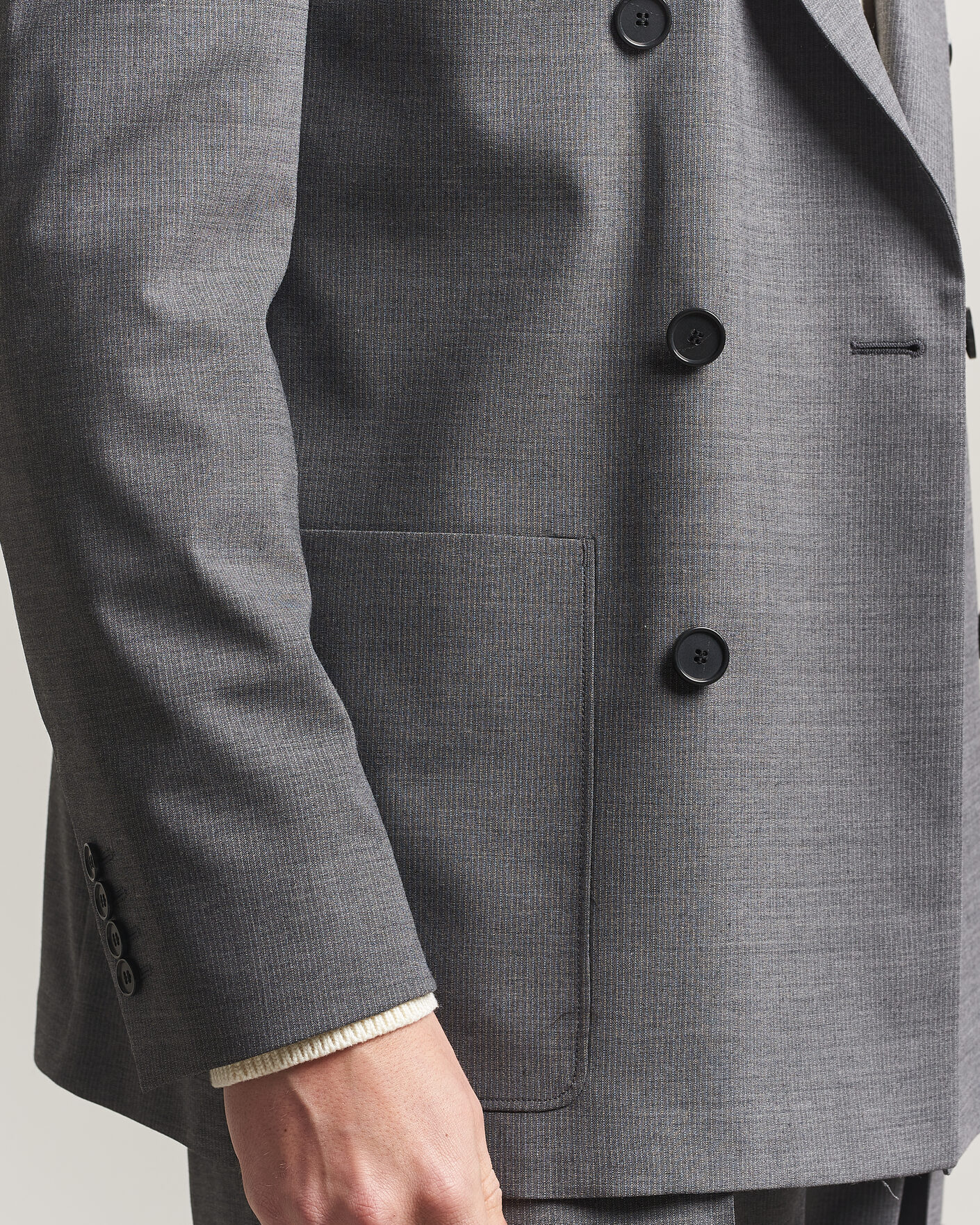 Men | Blazers | Filippa K | Michael Wool Pinstriped Double Breasted  Blazer Mid Grey