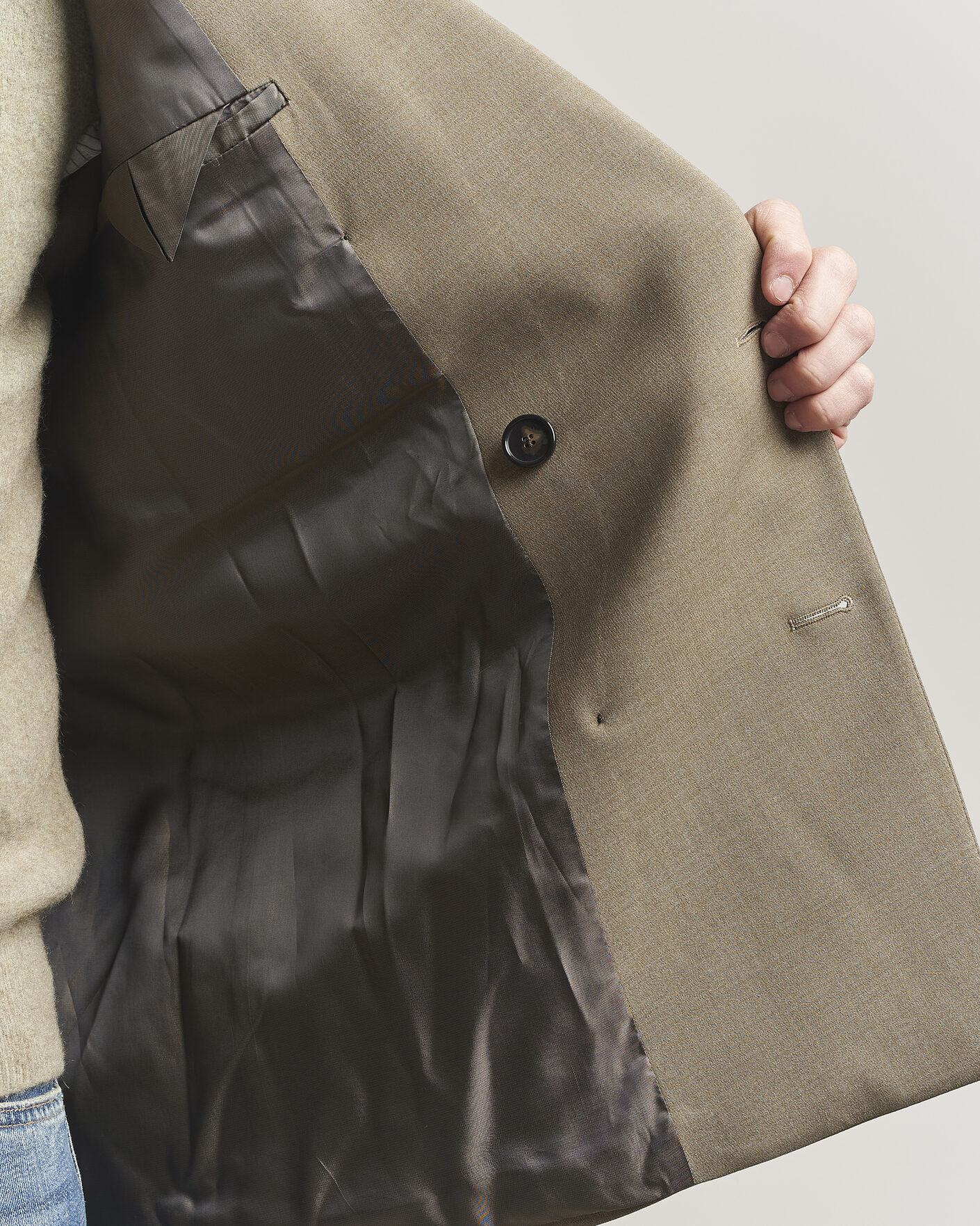 Men | Blazers | Filippa K | Michael Wool Double Breasted Blazer Light Driftwood