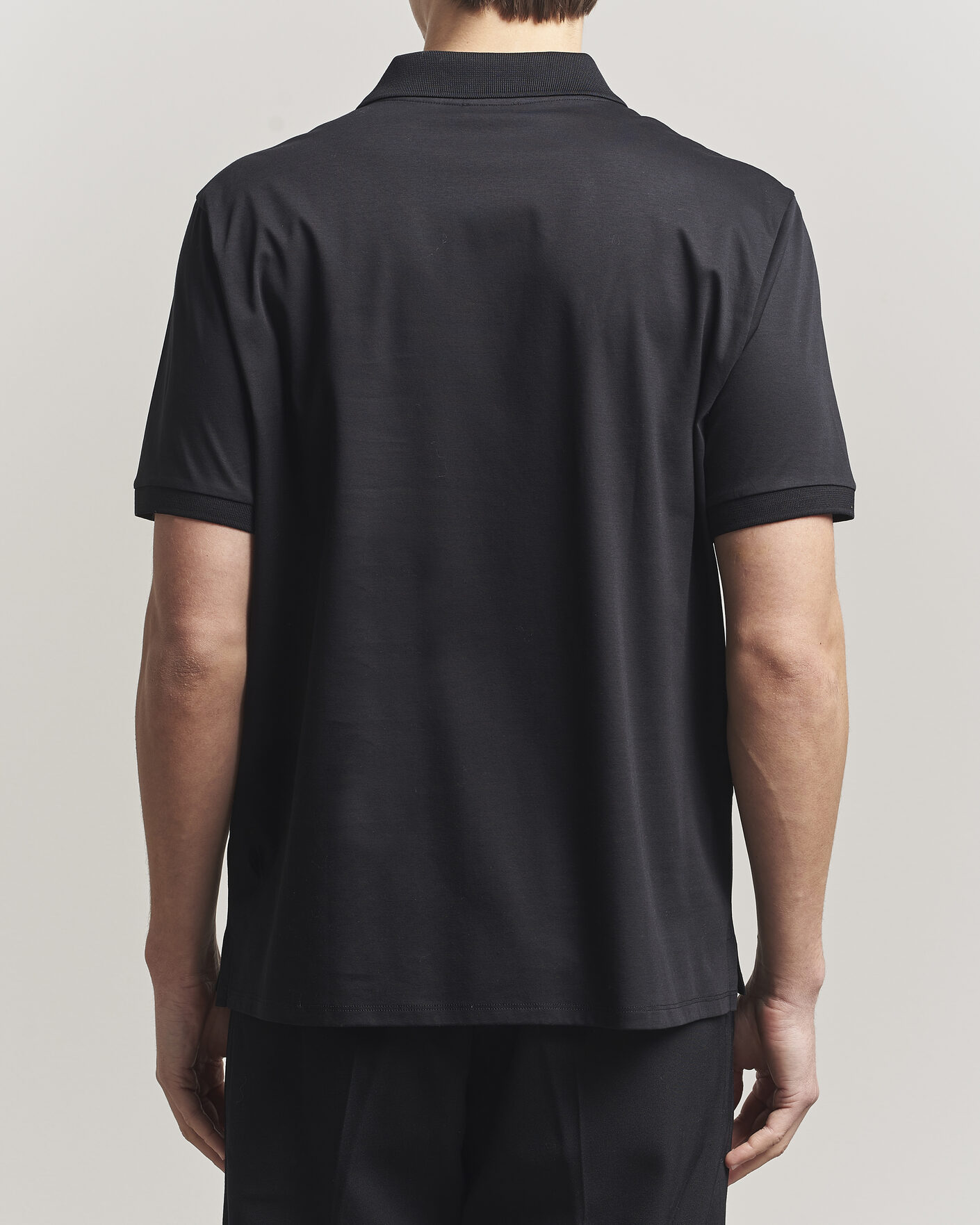 Men | Polo Shirts | Filippa K | Technical Cotton Polo Black