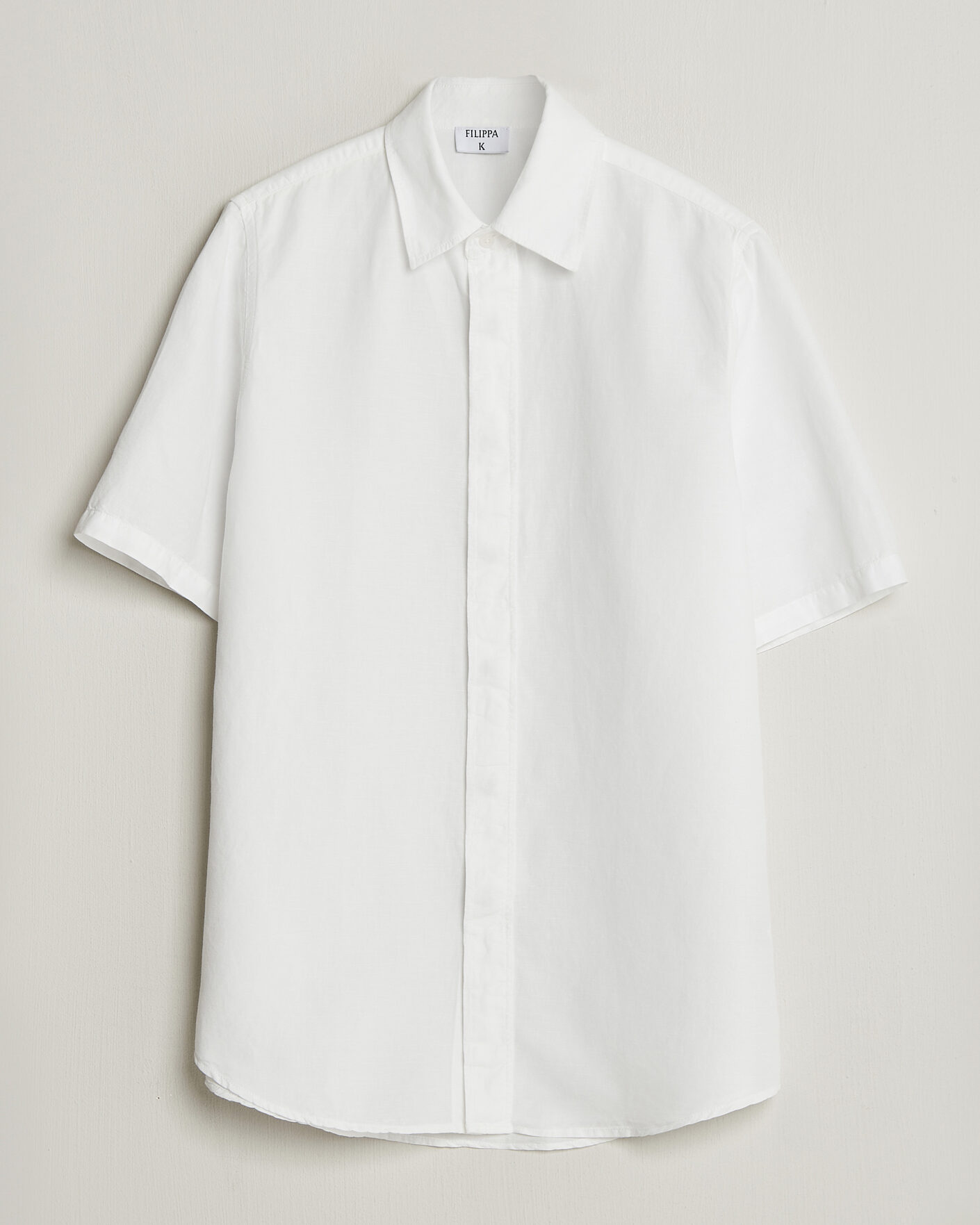 Men | Shirts | Filippa K | Cotton/Linen Short Sleeve Shirt White