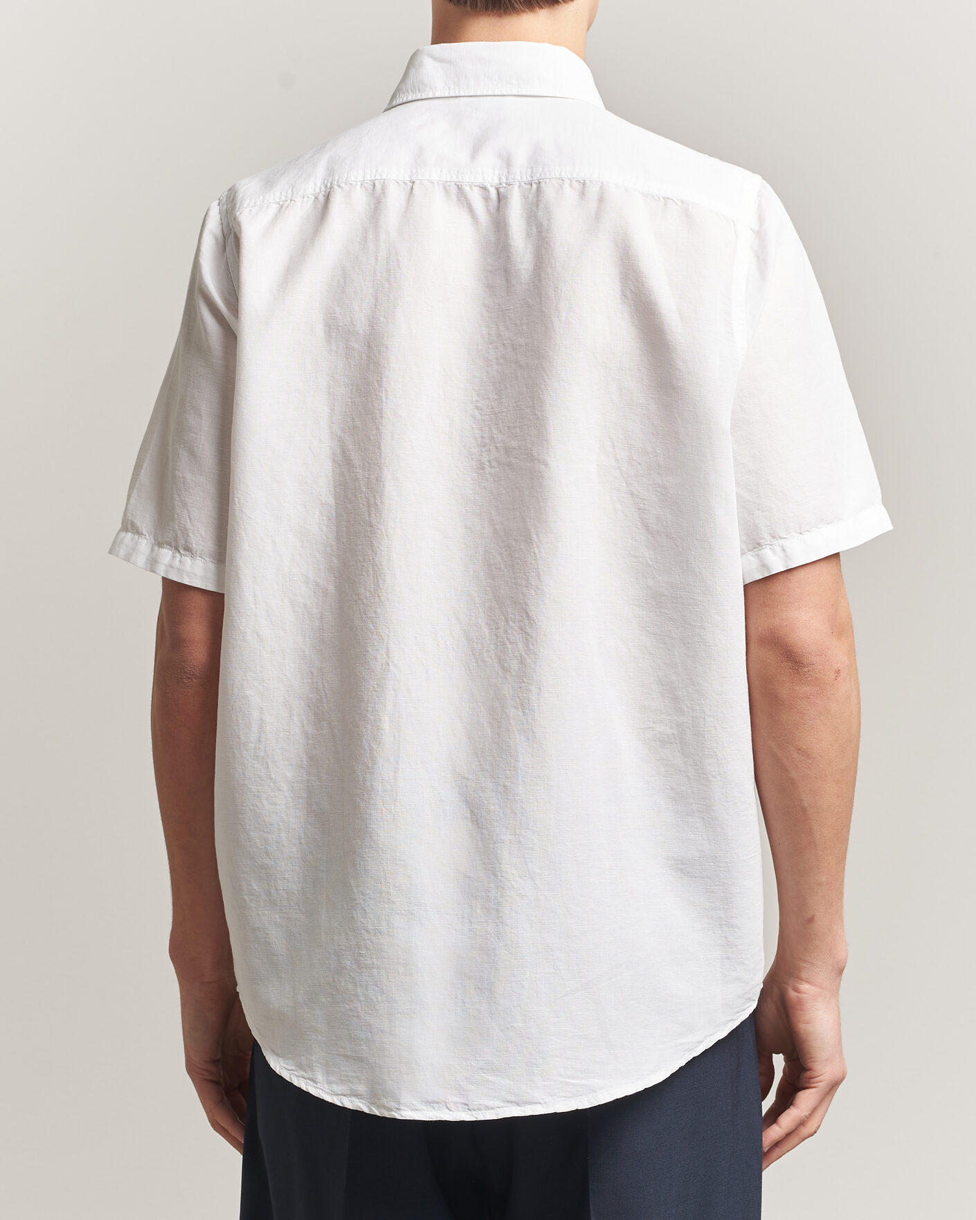 Men | Shirts | Filippa K | Cotton/Linen Short Sleeve Shirt White