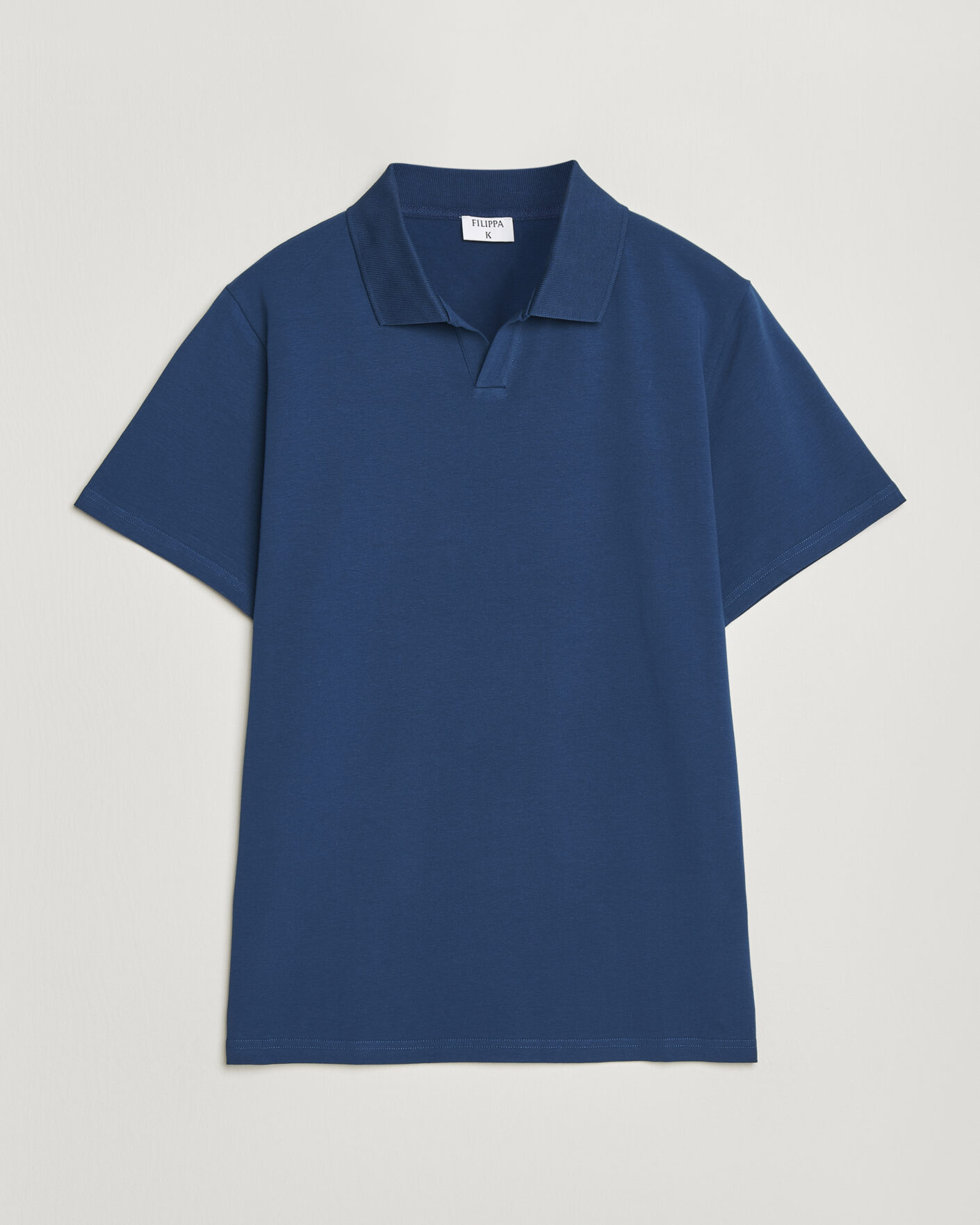 Men | Polo Shirts | Filippa K | Soft Lycra Polo T-Shirt Night Teal