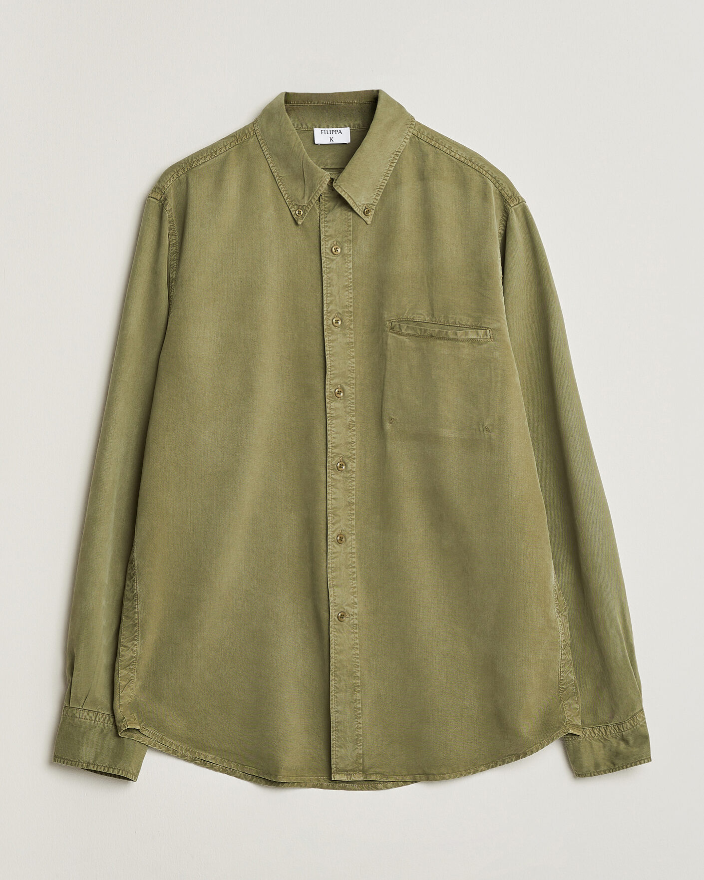 Men | Shirts | Filippa K | Zack Lyocell Shirt Laurel Green