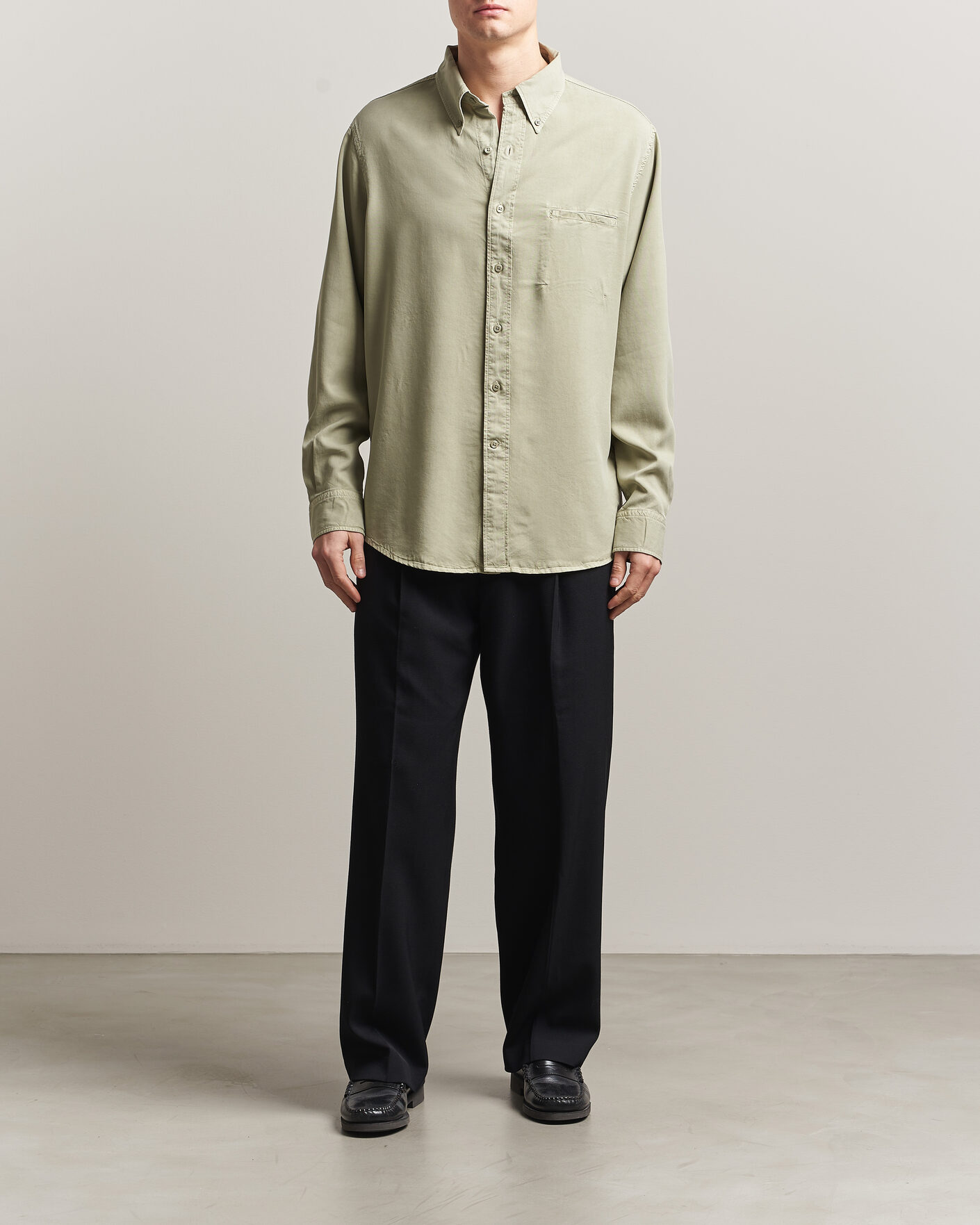 Men | Shirts | Filippa K | Zack Lyocell Shirt Light Green