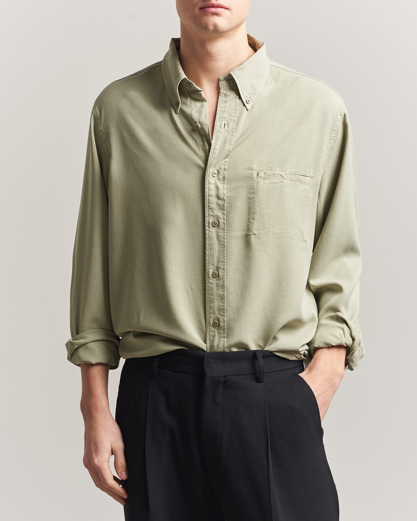 Men | Shirts | Filippa K | Zack Lyocell Shirt Light Green