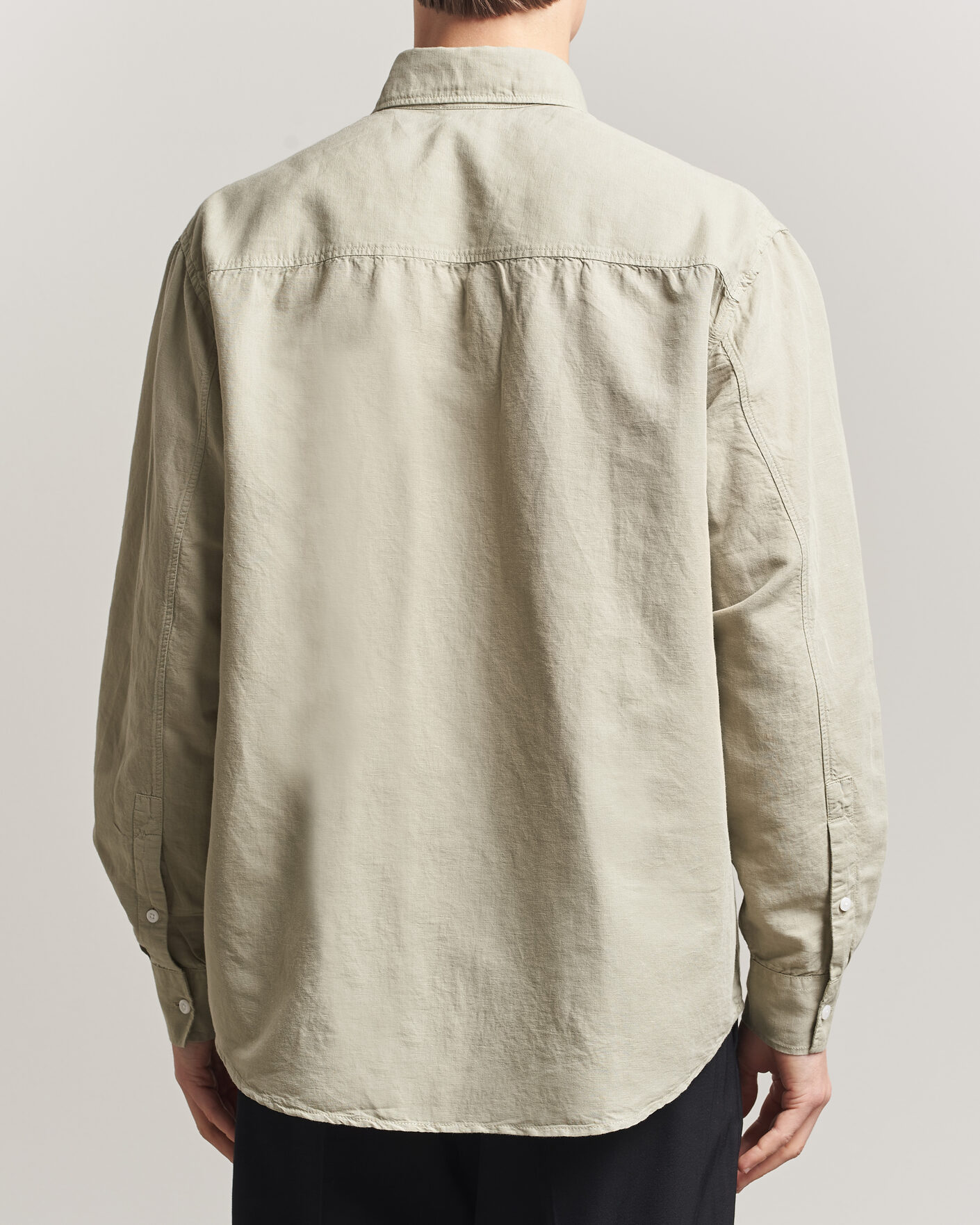 Men | Shirts | Filippa K | Relaxed Cotton/Linen Shirt Light Green