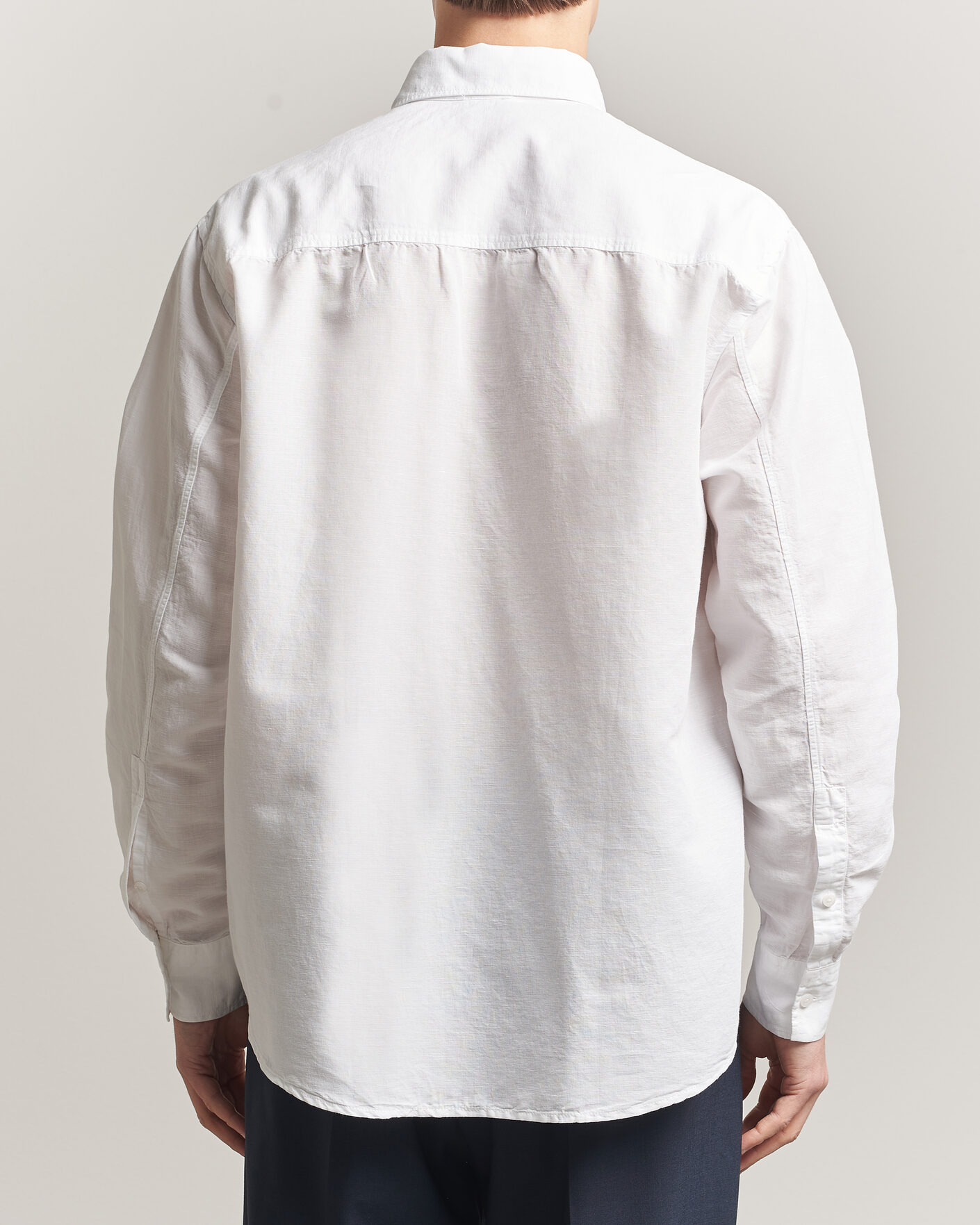 Men | Shirts | Filippa K | Relaxed Cotton/Linen Shirt White