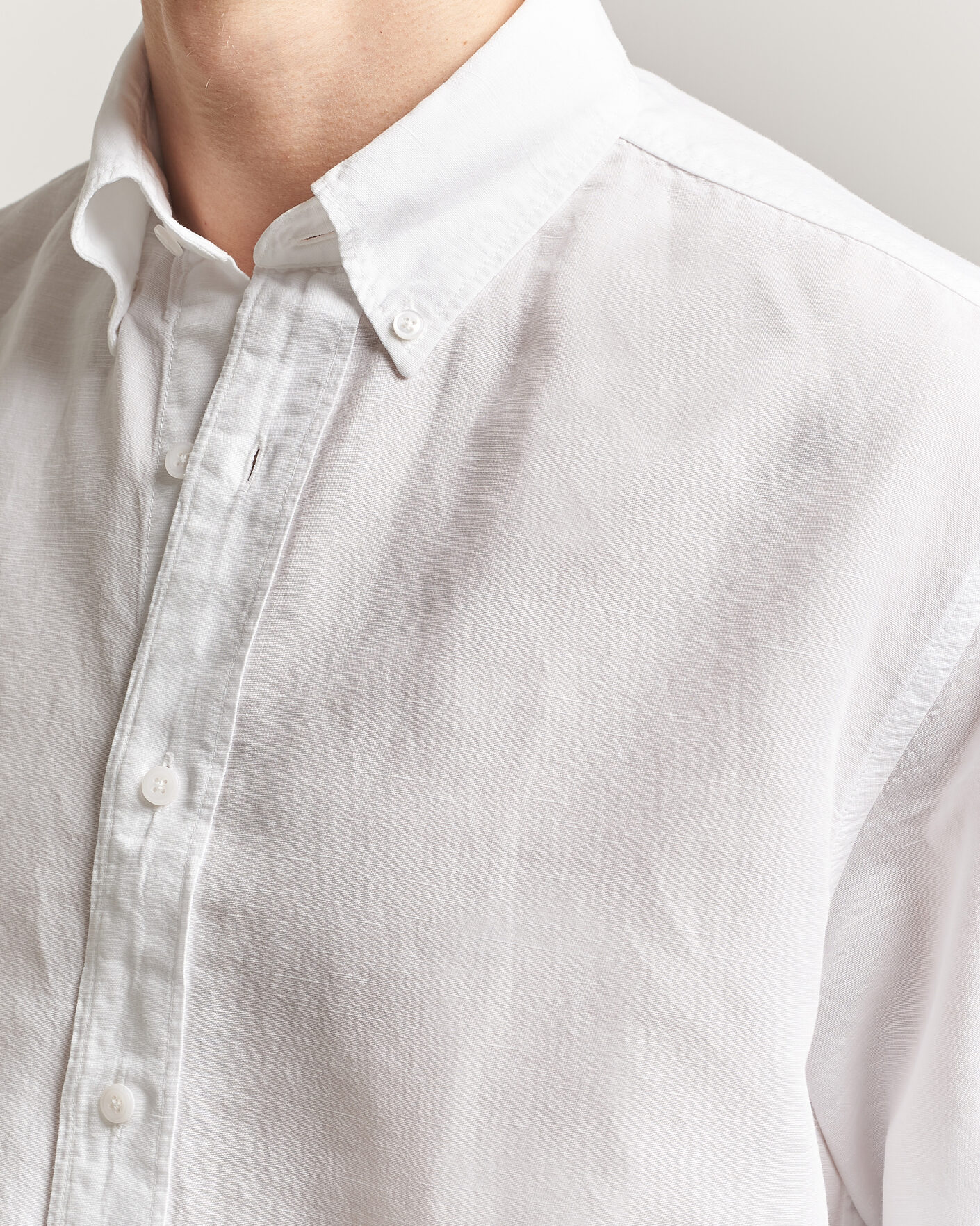 Men | Shirts | Filippa K | Relaxed Cotton/Linen Shirt White