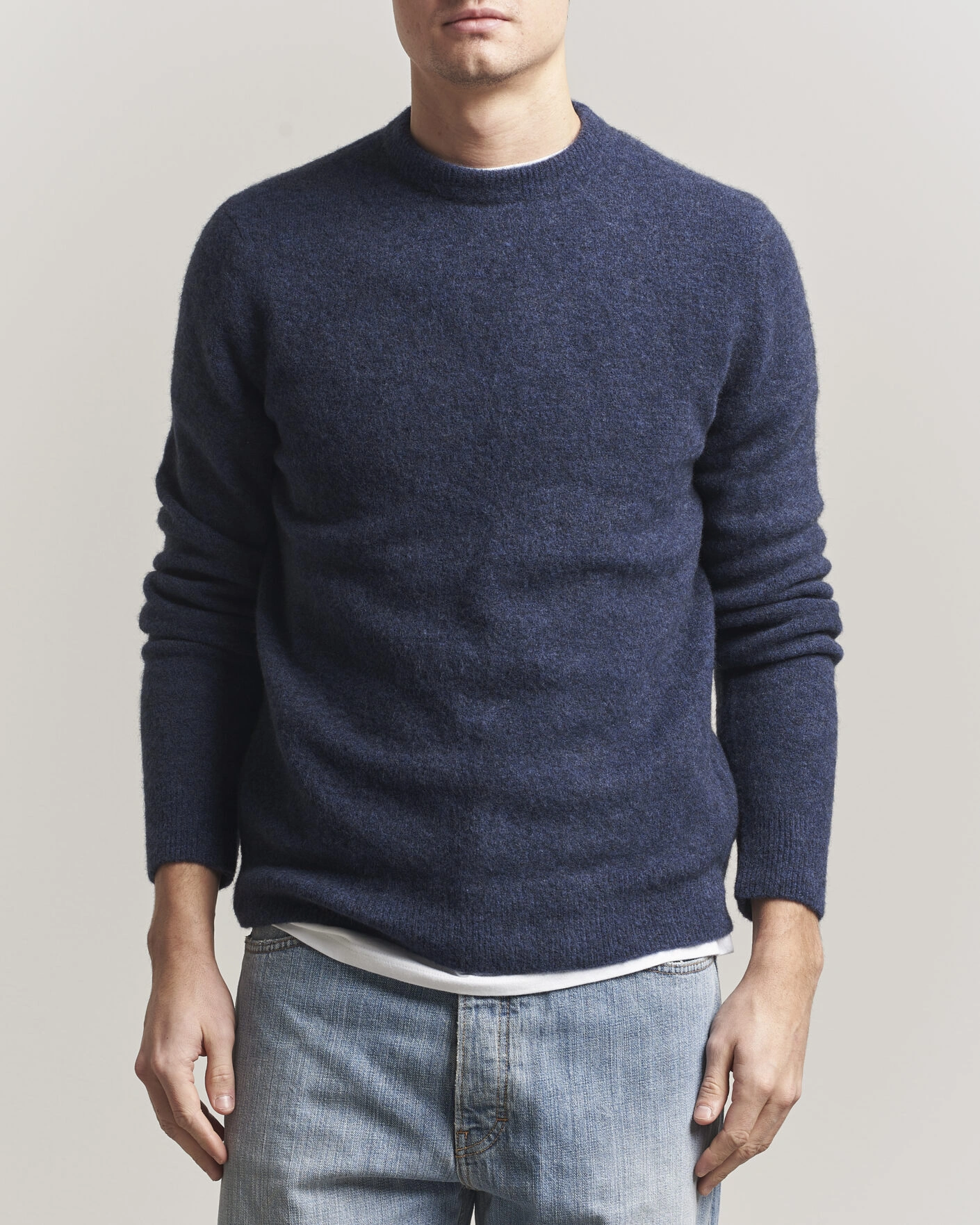 Men | Sweaters & Knitwear | Filippa K | Yak Knitted Sweater Night Teal