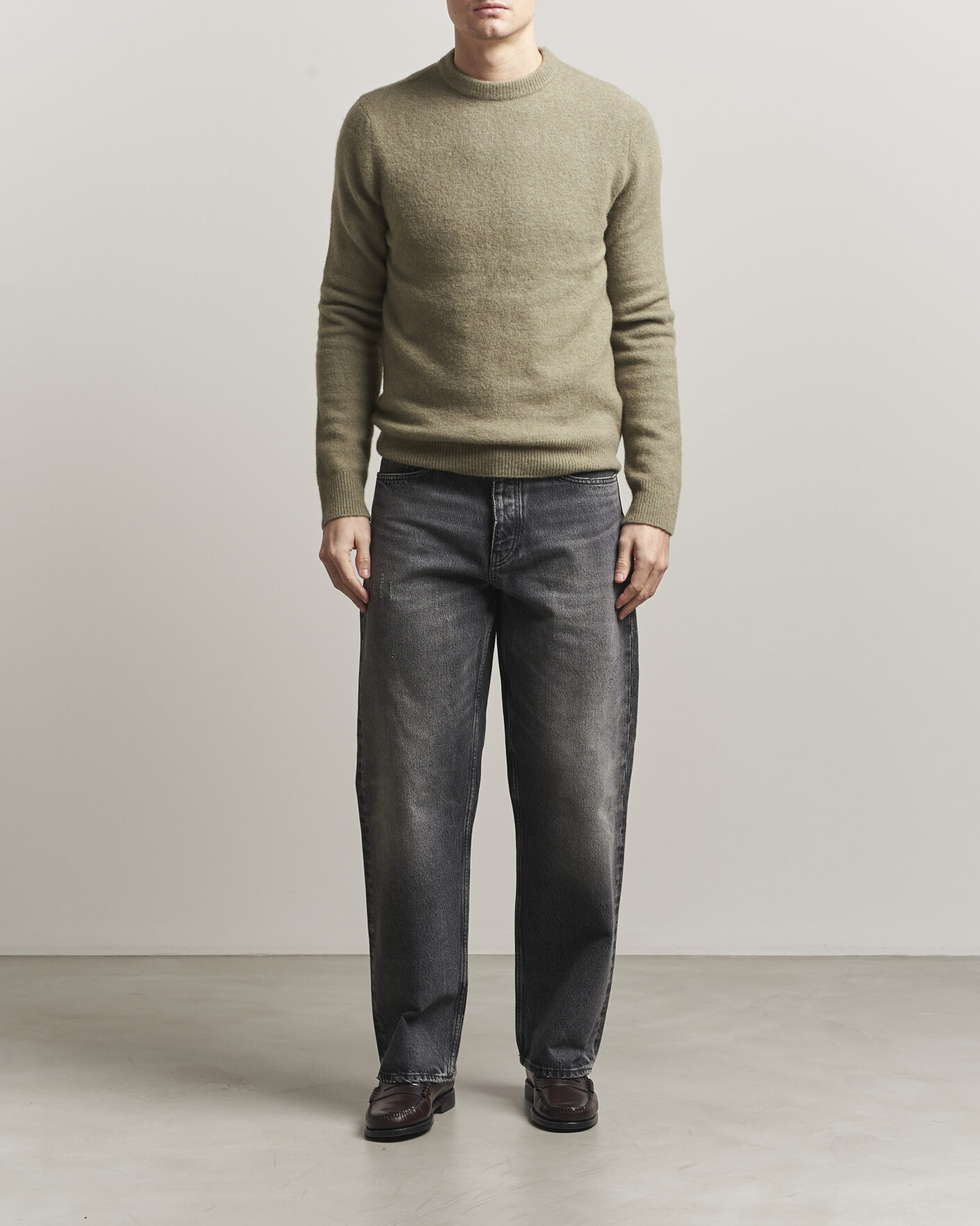 Men | Sweaters & Knitwear | Filippa K | Yak Knitted Sweater Light Green