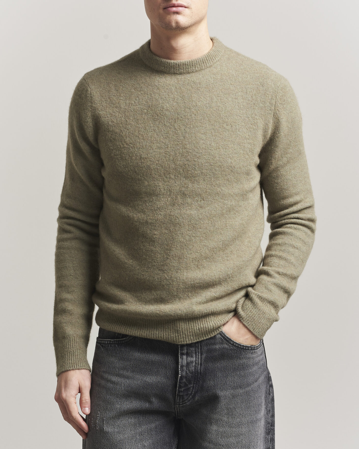 Men | Sweaters & Knitwear | Filippa K | Yak Knitted Sweater Light Green