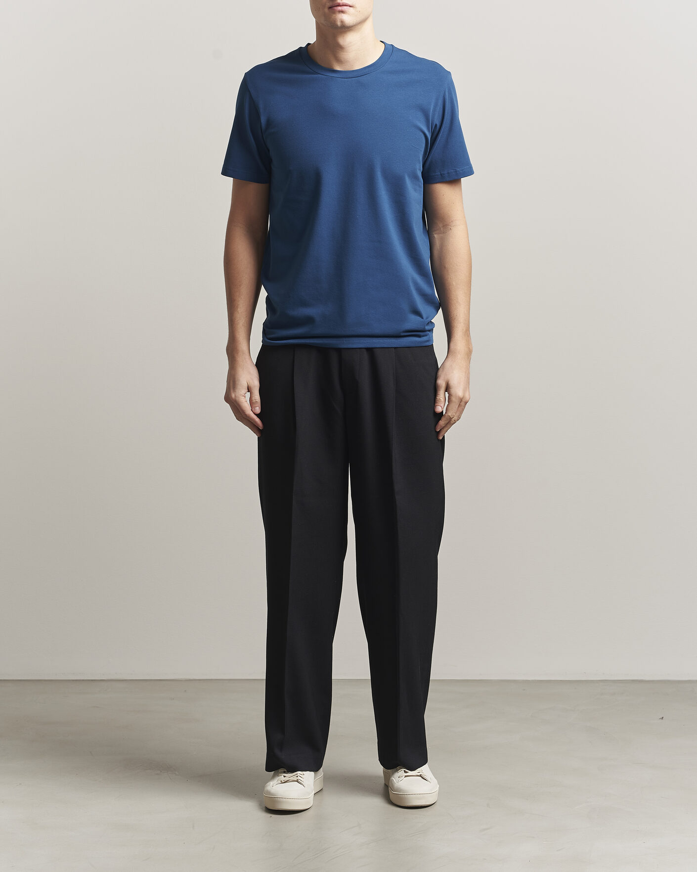 Men | T-Shirts | Filippa K | Soft Lycra T-Shirt Night Teal