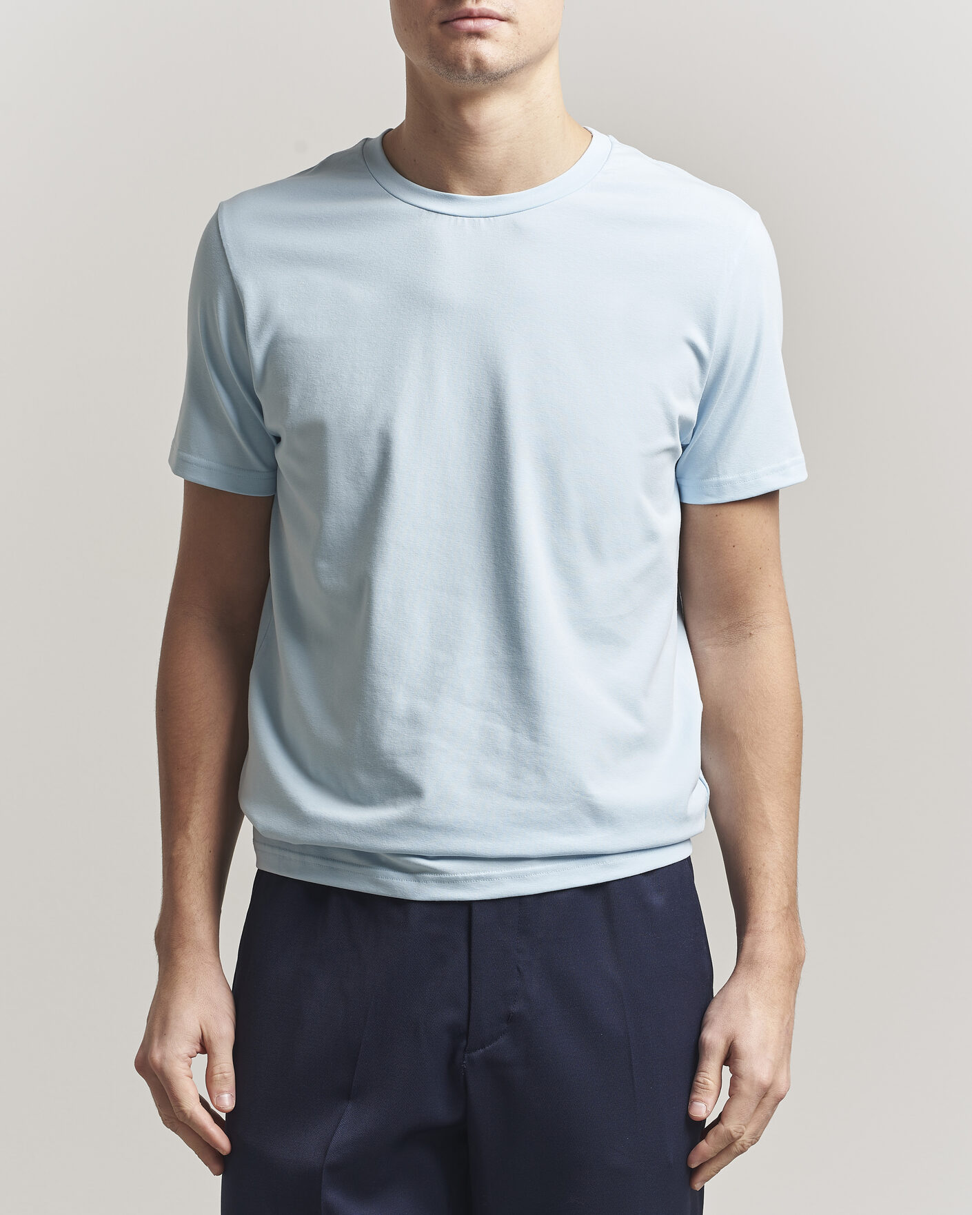Men | T-Shirts | Filippa K | Soft Lycra T-Shirt Frost Blue