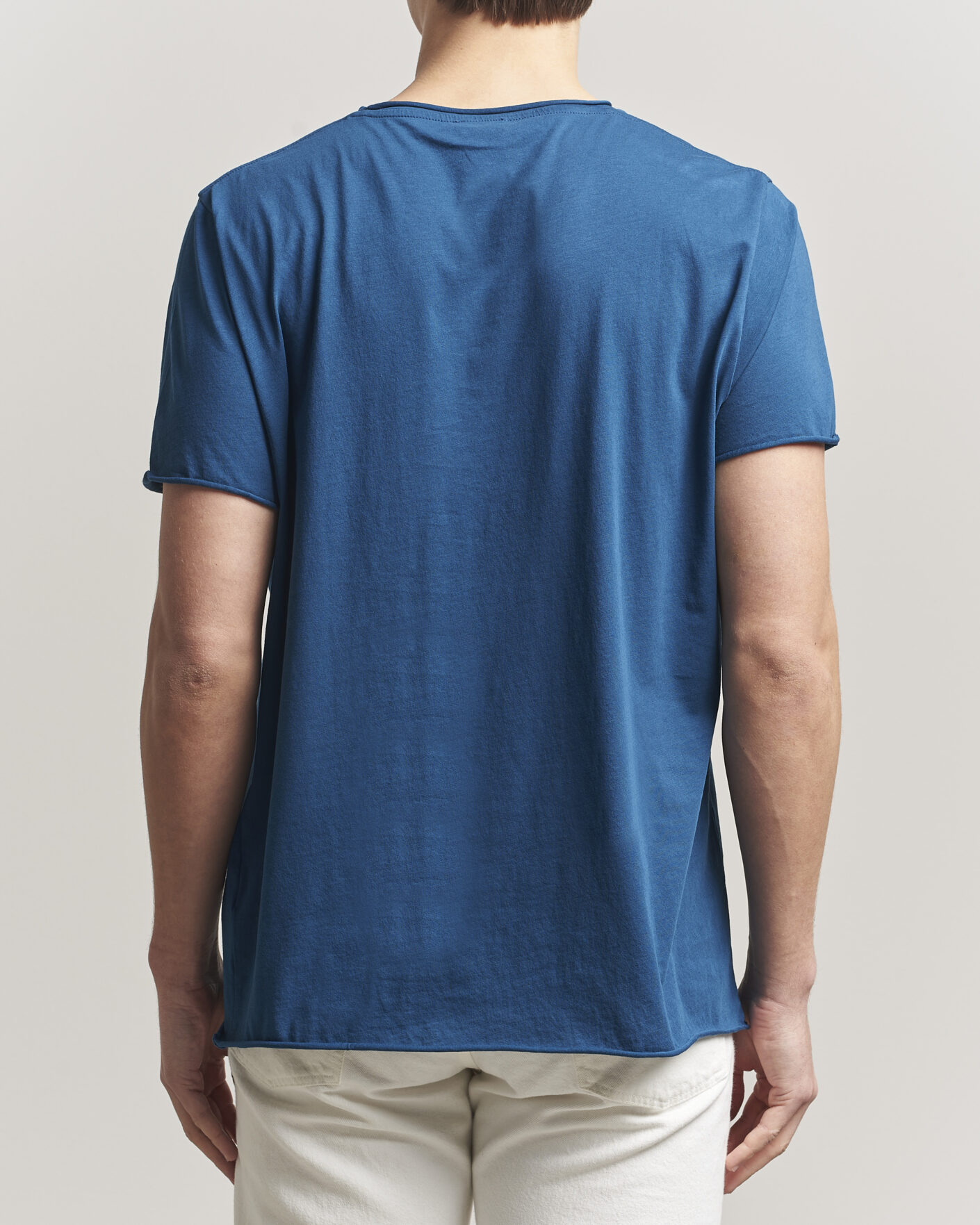 Men | T-Shirts | Filippa K | Roll Neck Crew Neck T-Shirt Night Teal