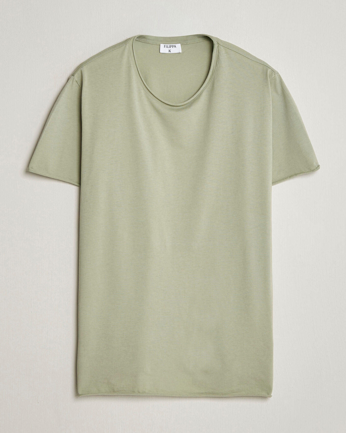 Men | T-Shirts | Filippa K | Roll Neck Crew Neck T-Shirt Light Green