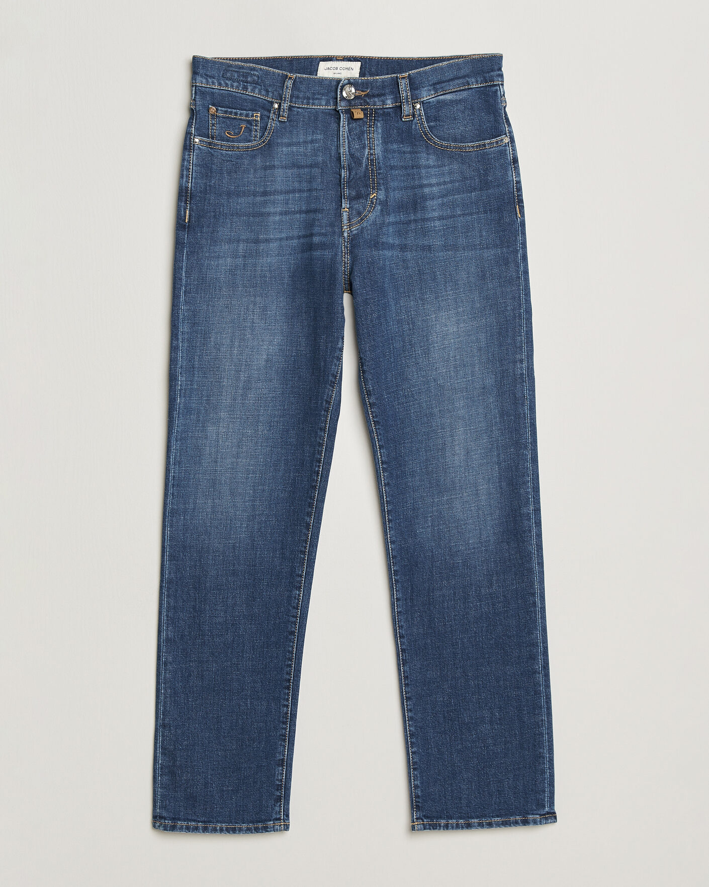 Jacob Cohën Edos Regular Straight Fit Stretch Jeans Mid Blue at