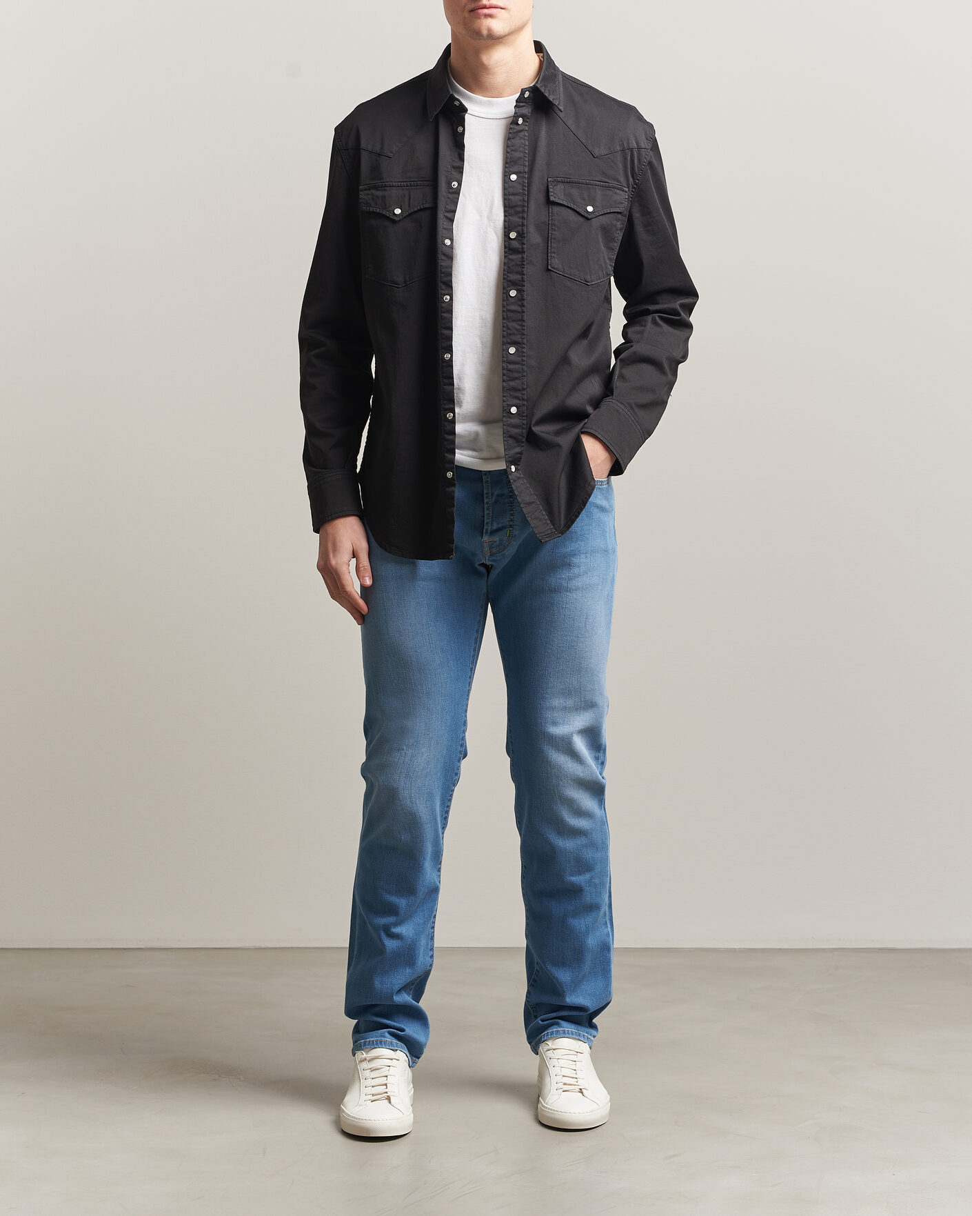 Men | Trousers | Jacob Cohën | Bard Slim Fit Stretch Jeans Super Light Blue