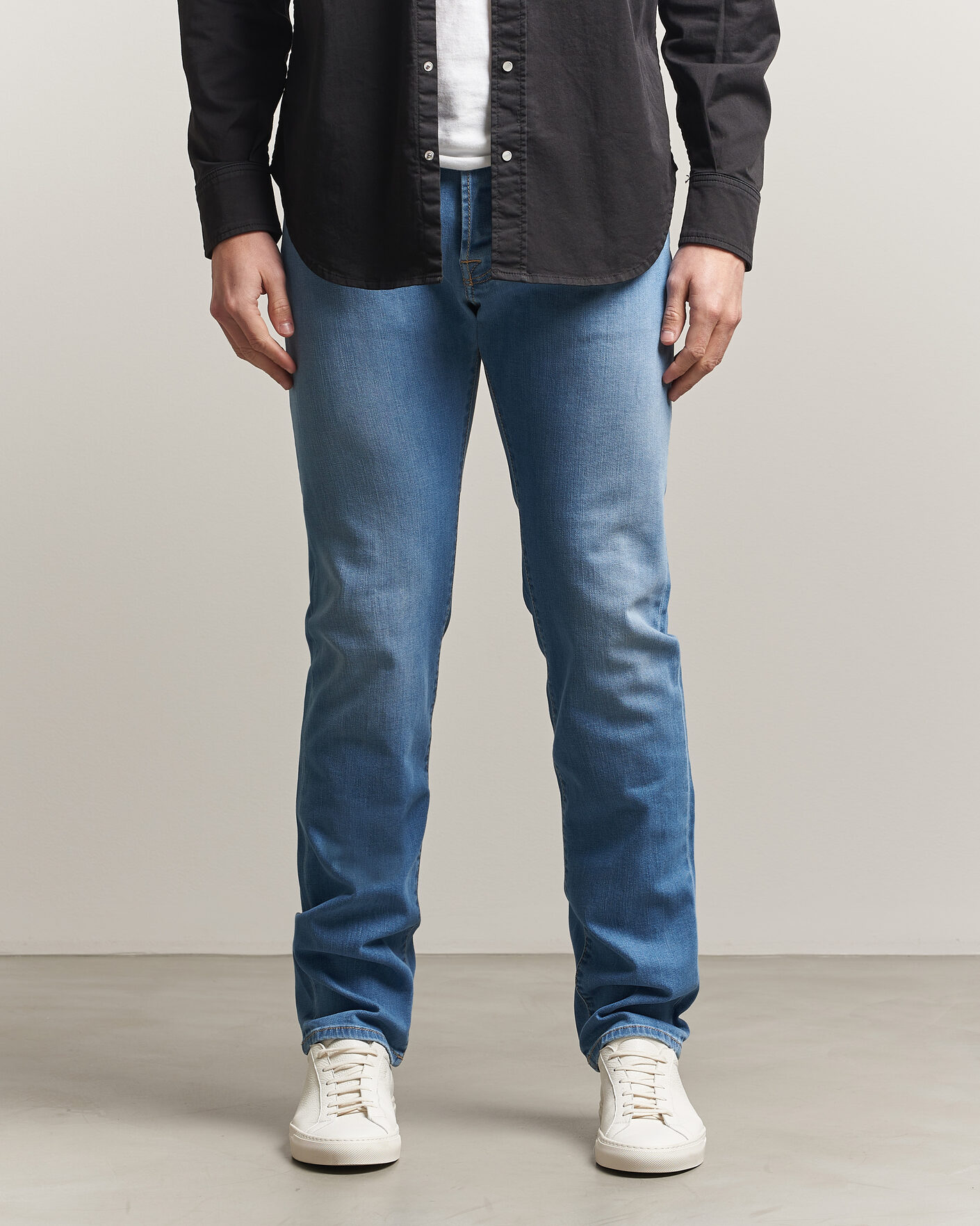 Men | Trousers | Jacob Cohën | Bard Slim Fit Stretch Jeans Super Light Blue