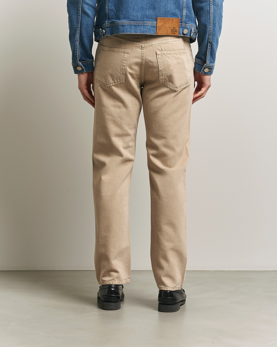 Men | Trousers | Jacob Cohën | Edos Regular Straight Fit Bull Denim Jeans Beige