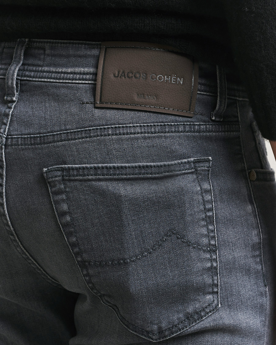 Men | Trousers | Jacob Cohën | Bard Slim Fit Stretch Jeans Mid Grey