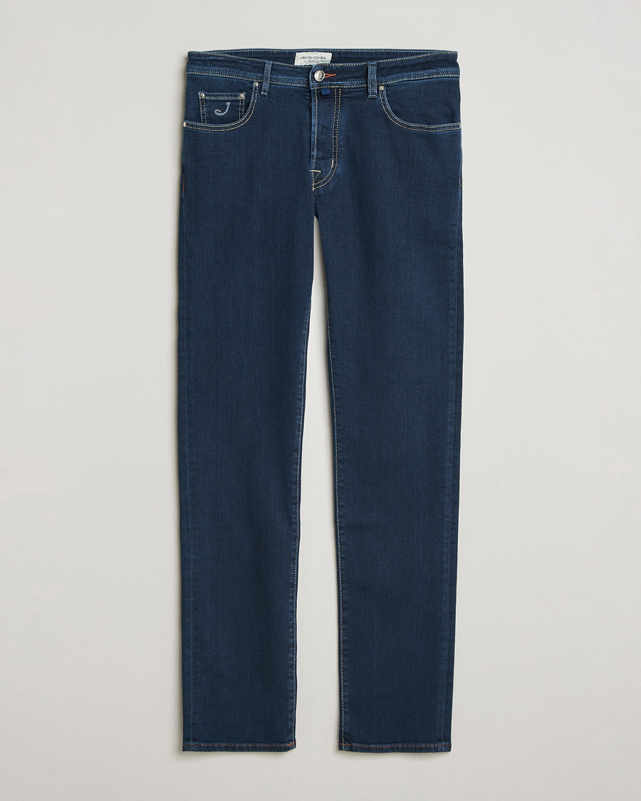 Men | Trousers | Jacob Cohën | Bard Slim Fit Stretch Jeans Dark Blue