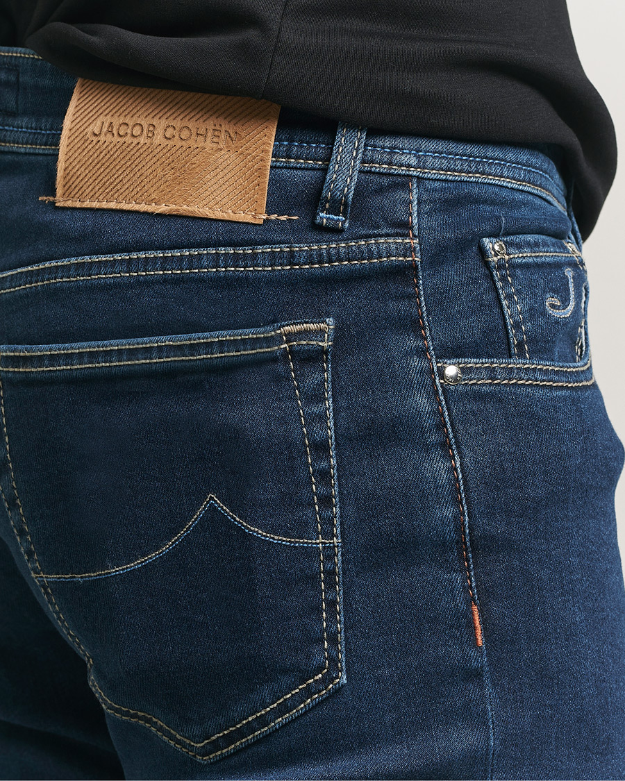 Men | Trousers | Jacob Cohën | Bard Slim Fit Stretch Jeans Dark Blue